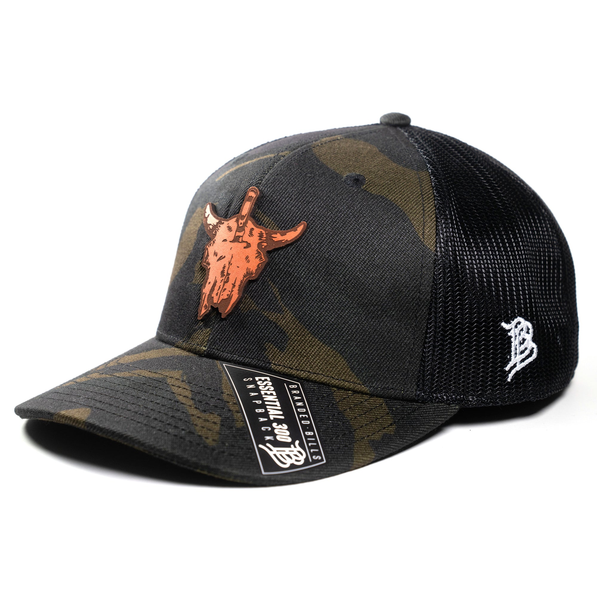 MKC BISON SKULL PATCH - CAMO TRUCKER SNAPBACK