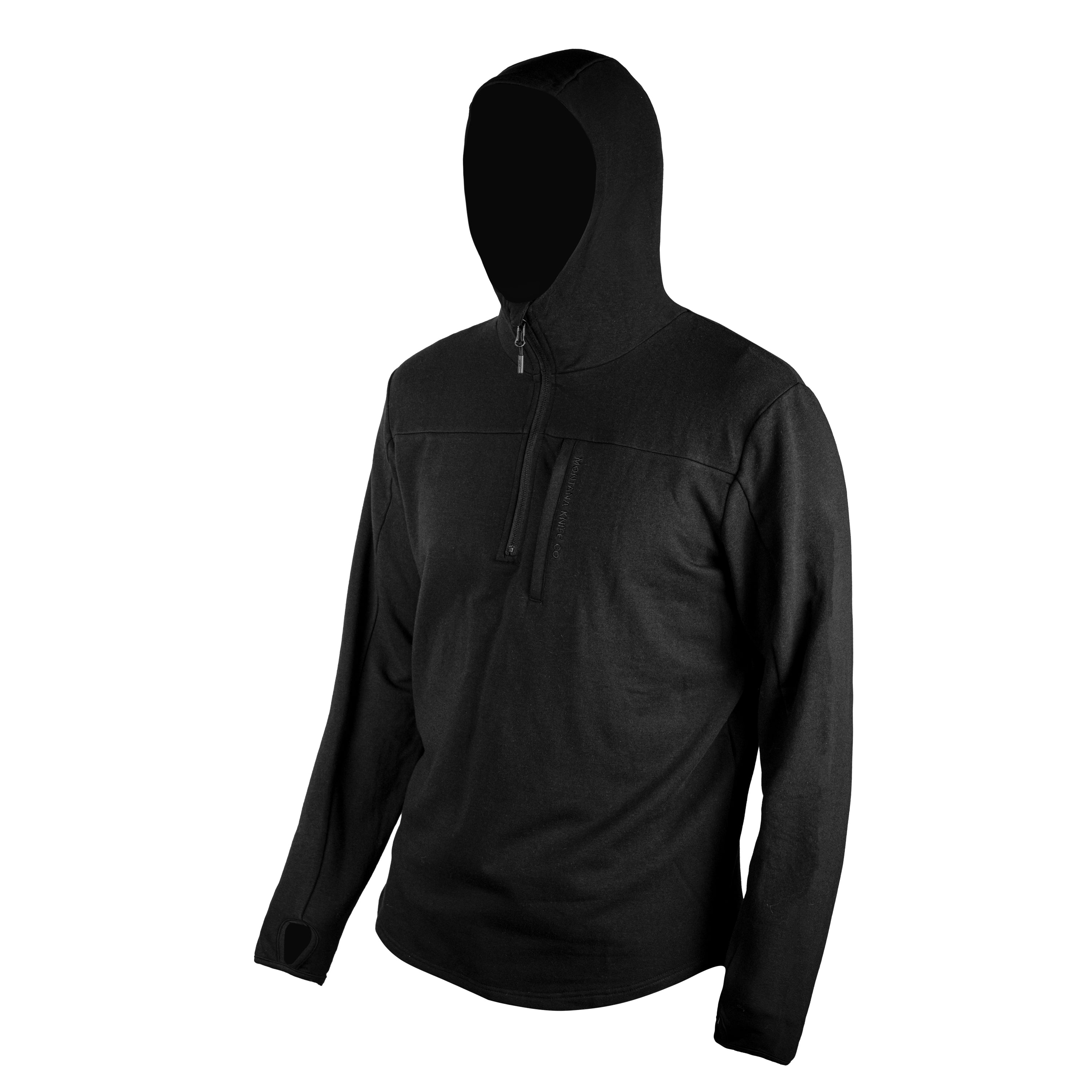 HIGHLINE HALF-ZIP HOODIE - BLACK