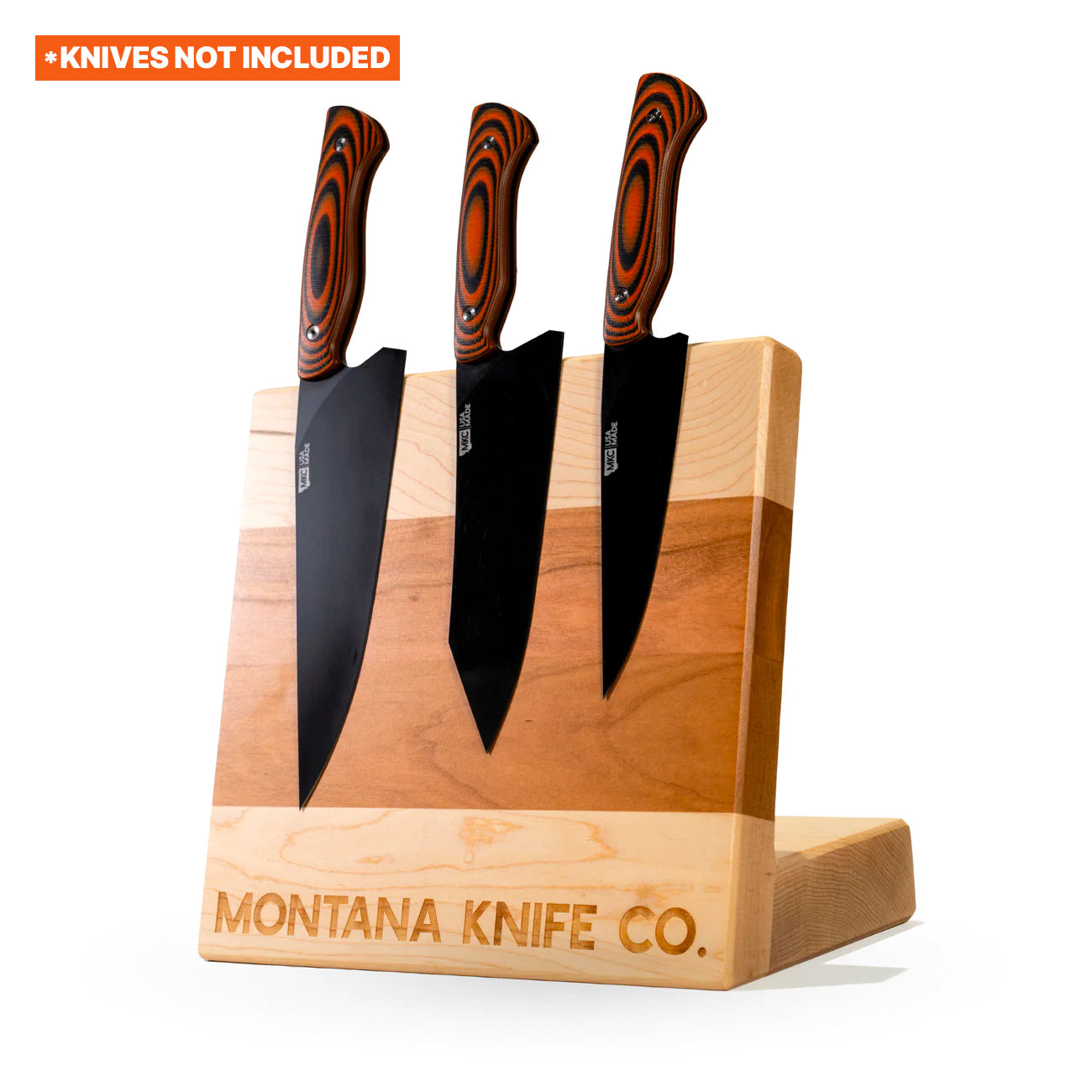 LIMITED EDITION MKC CULINARY KNIFE STAND - LIGHT WOOD FINISH