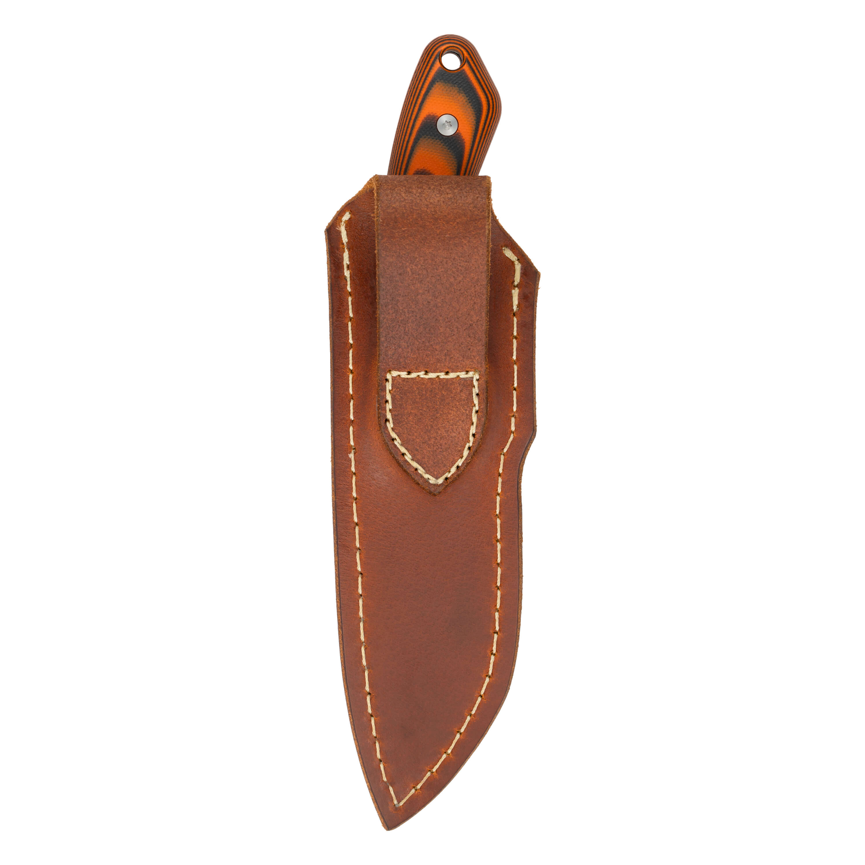MULE DEER LEATHER SHEATH - VERTICAL BELT CARRY