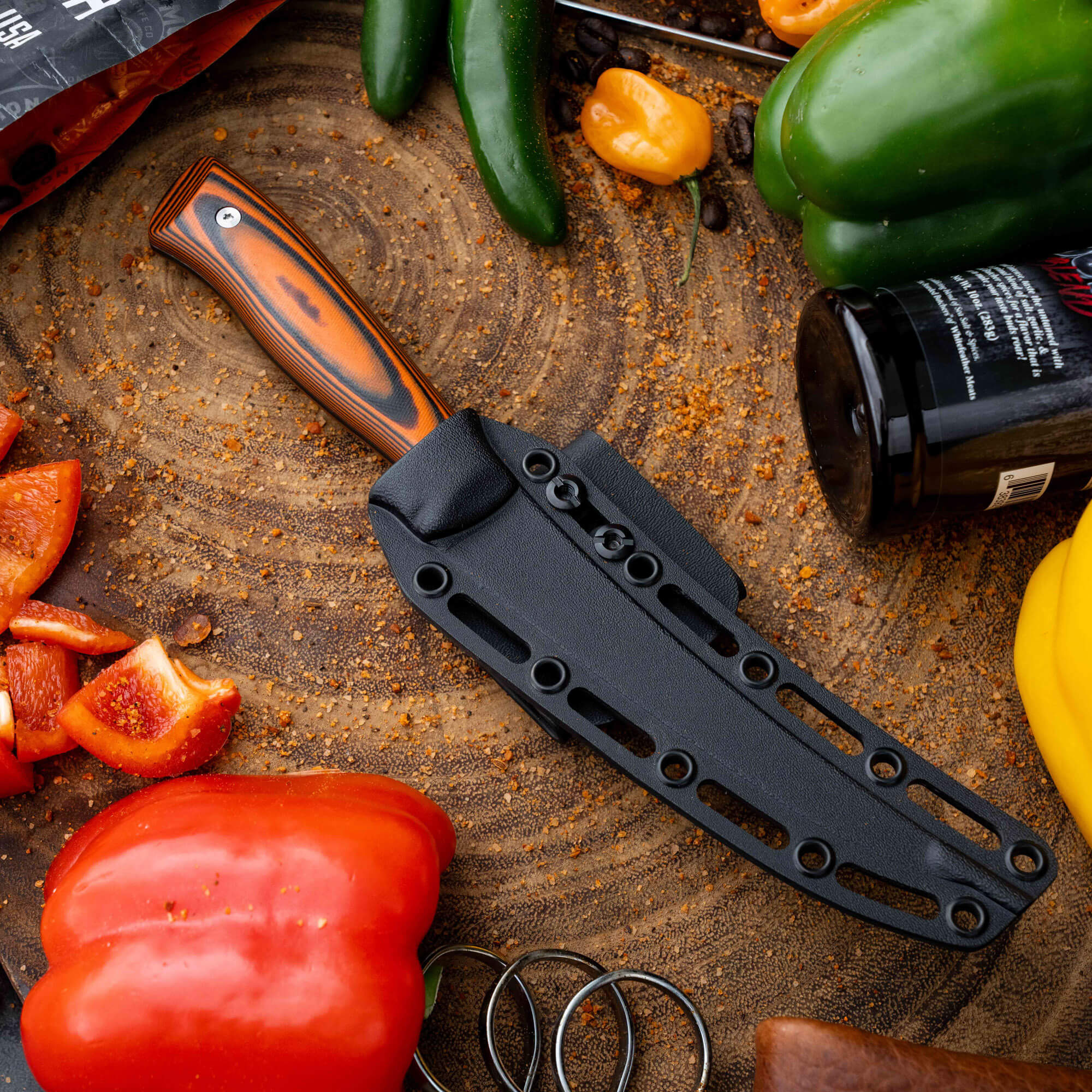 BONING BUTCHER KNIFE - PVD - ORANGE/BLACK