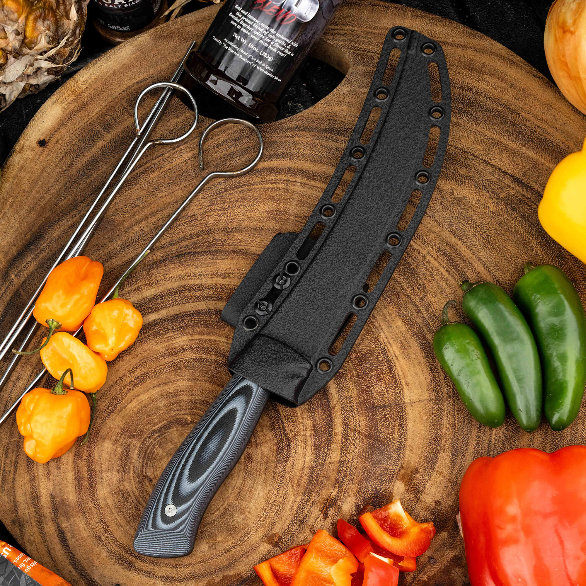 BREAKING BUTCHER KNIFE - BEARDED BUTCHERS EDITION - PVD - GREY/BLACK