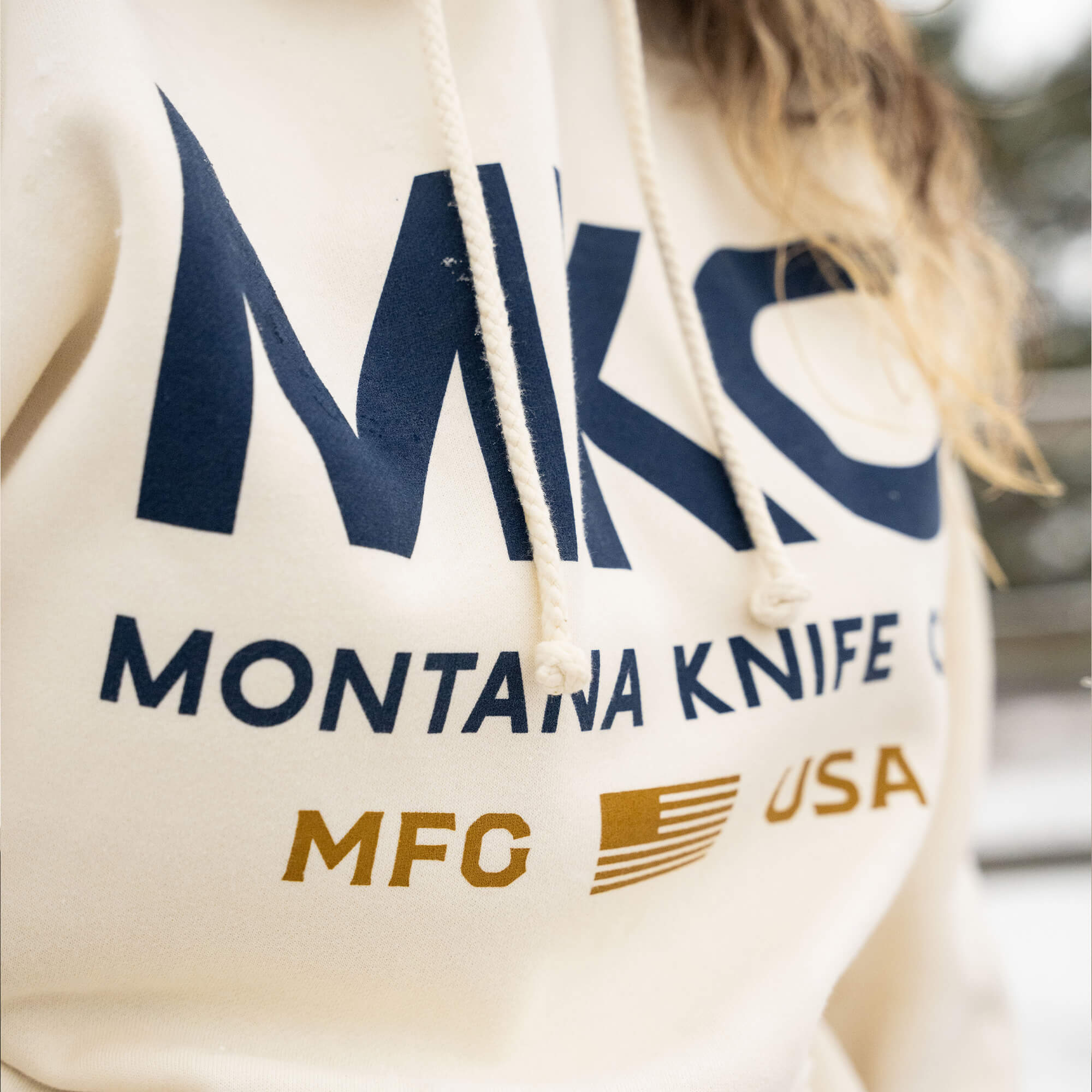 MKC LARGE LOGO HOODIE - BONE