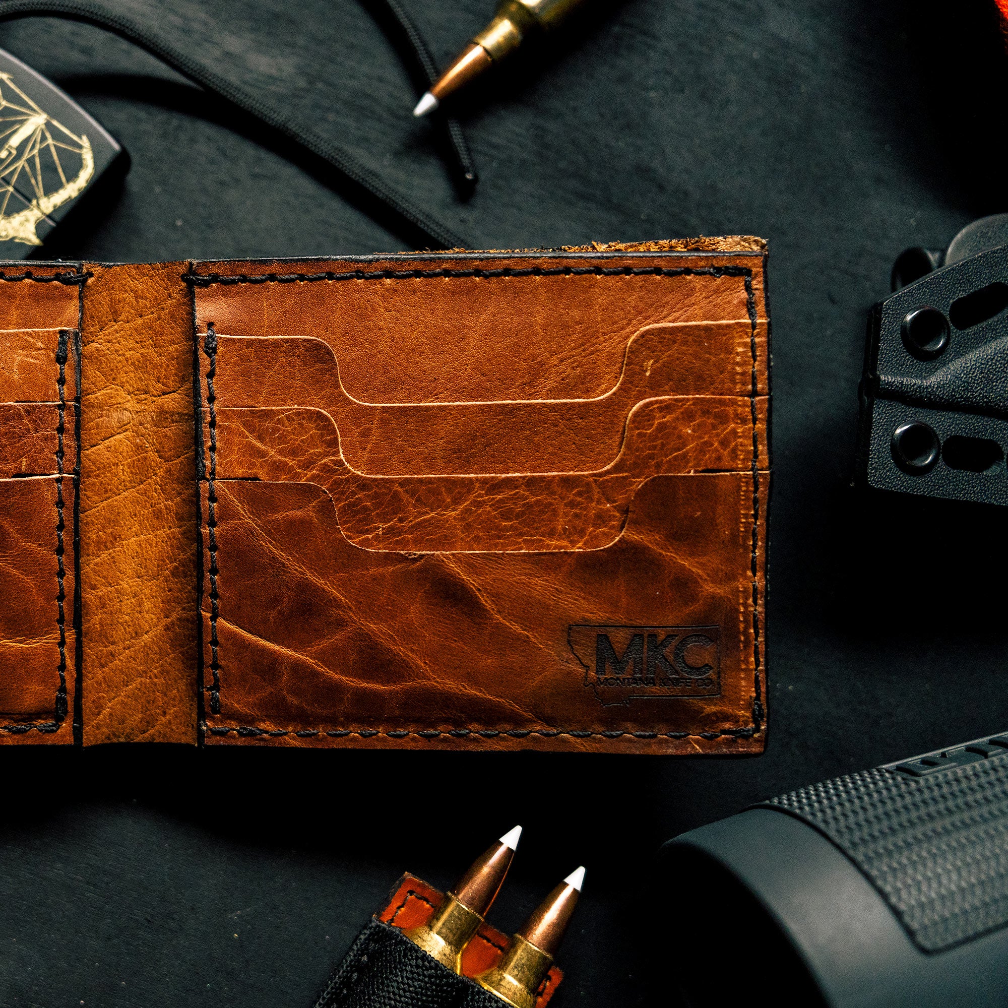 MKC BISON SKULL - LEATHER WALLET