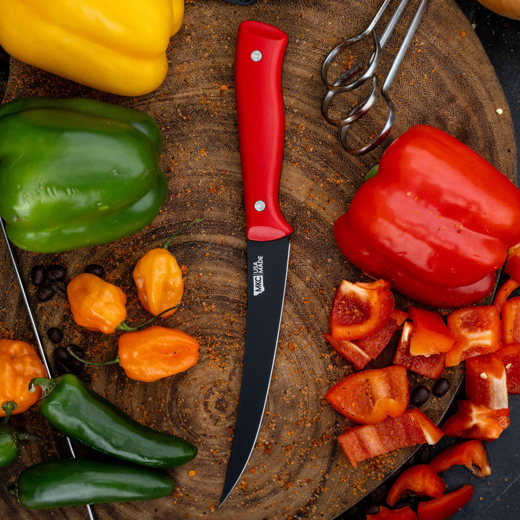 BONING BUTCHER KNIFE - PVD - RED