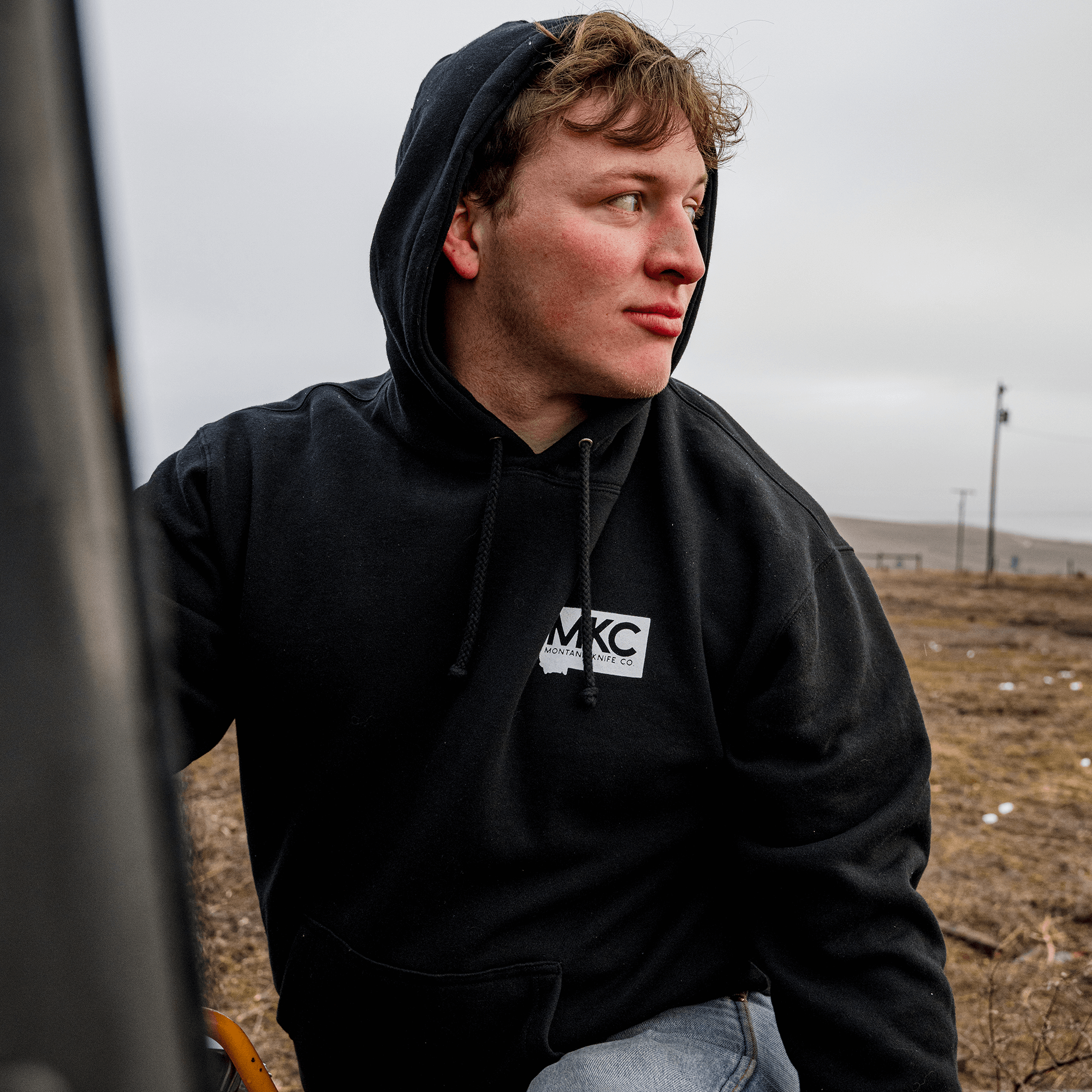 MKC BISON SKULL HOODIE - BLACK