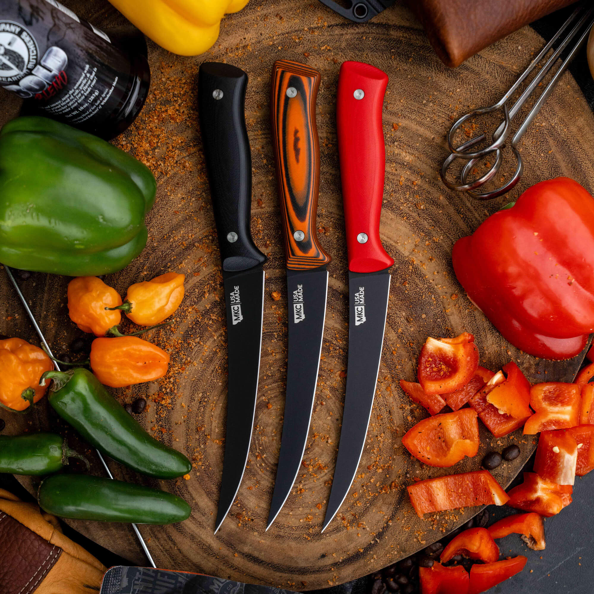 BONING BUTCHER KNIFE - PVD - ORANGE/BLACK