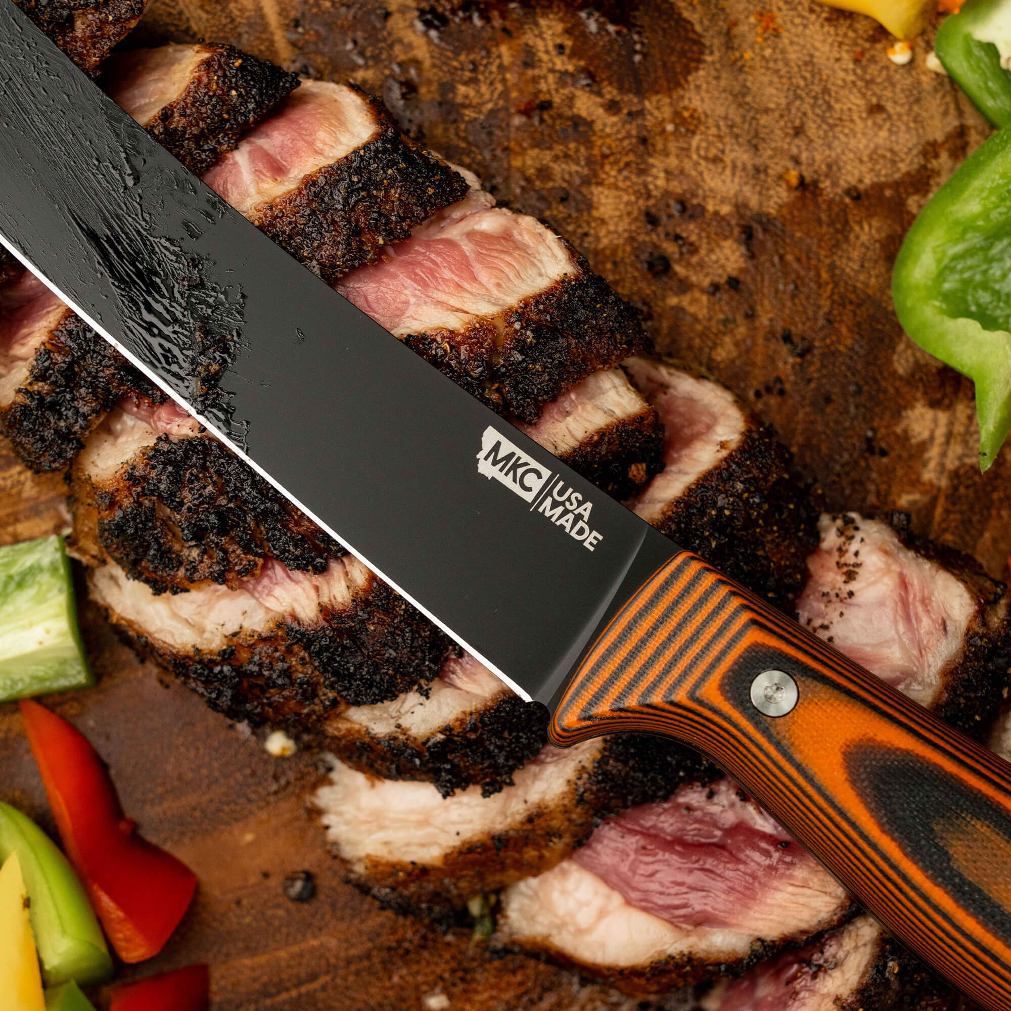 BREAKING BUTCHER KNIFE - PVD - ORANGE/BLACK