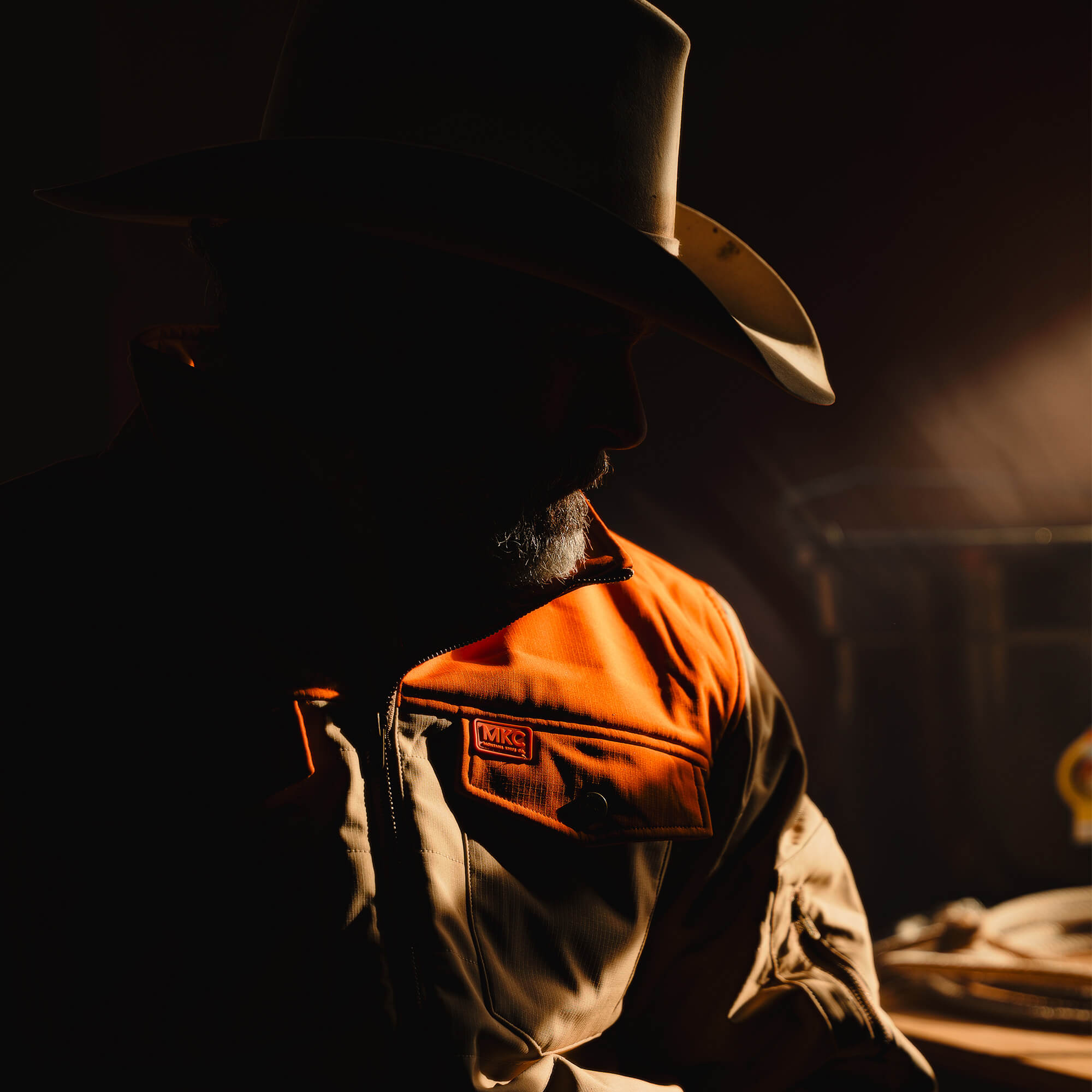 AUGUSTA JACKET - TAN/ORANGE