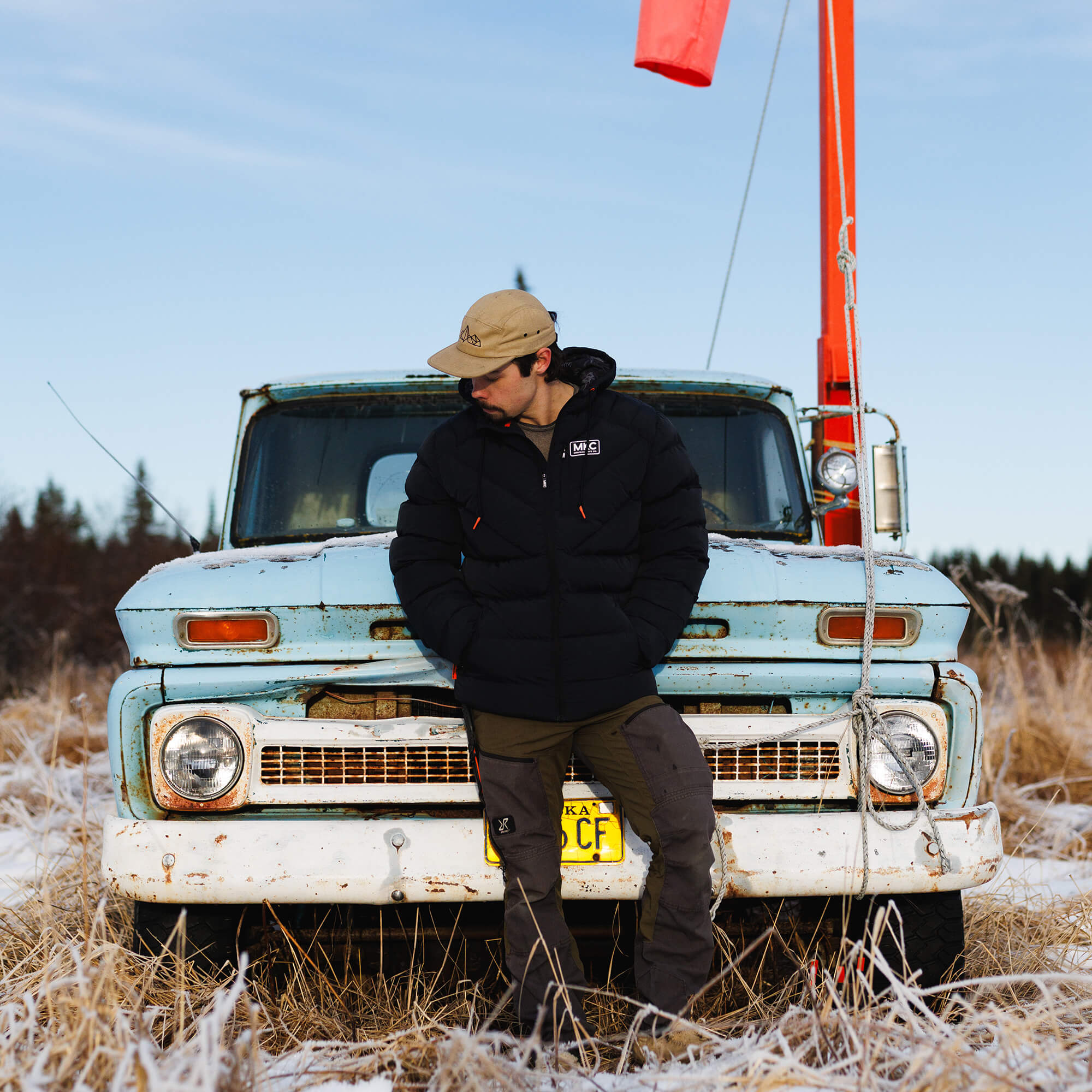 GRINNELL PUFFY ZIP JACKET - BLACK