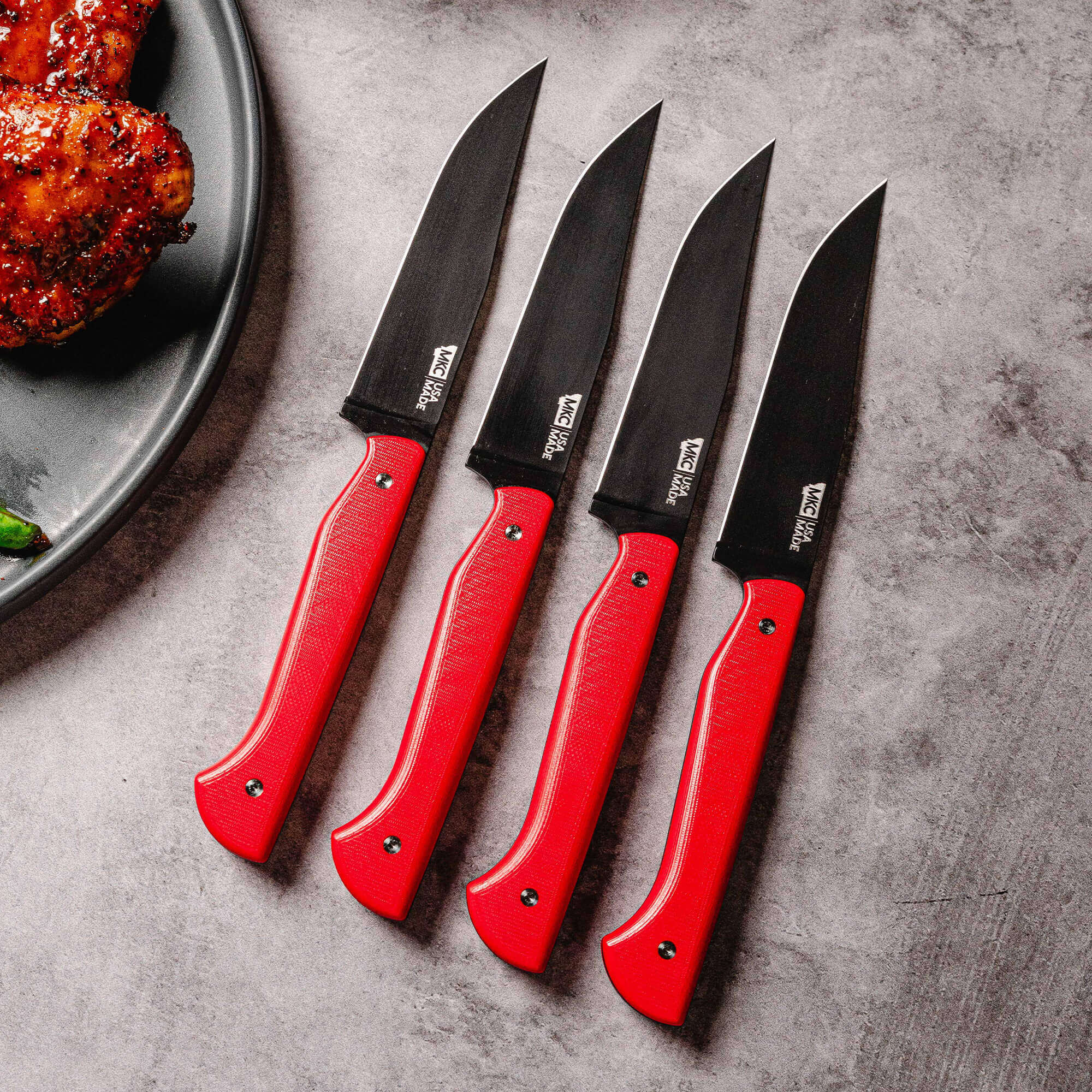 MKC STEAK KNIVES (SET OF 4) - PVD - RED