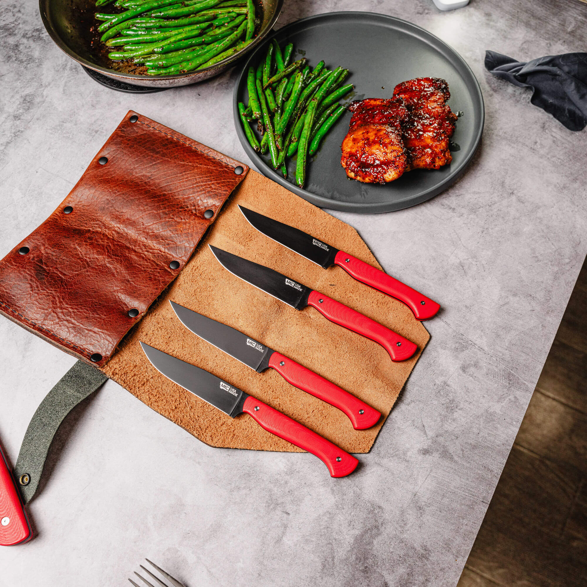 MKC STEAK KNIVES (SET OF 4) - PVD - RED