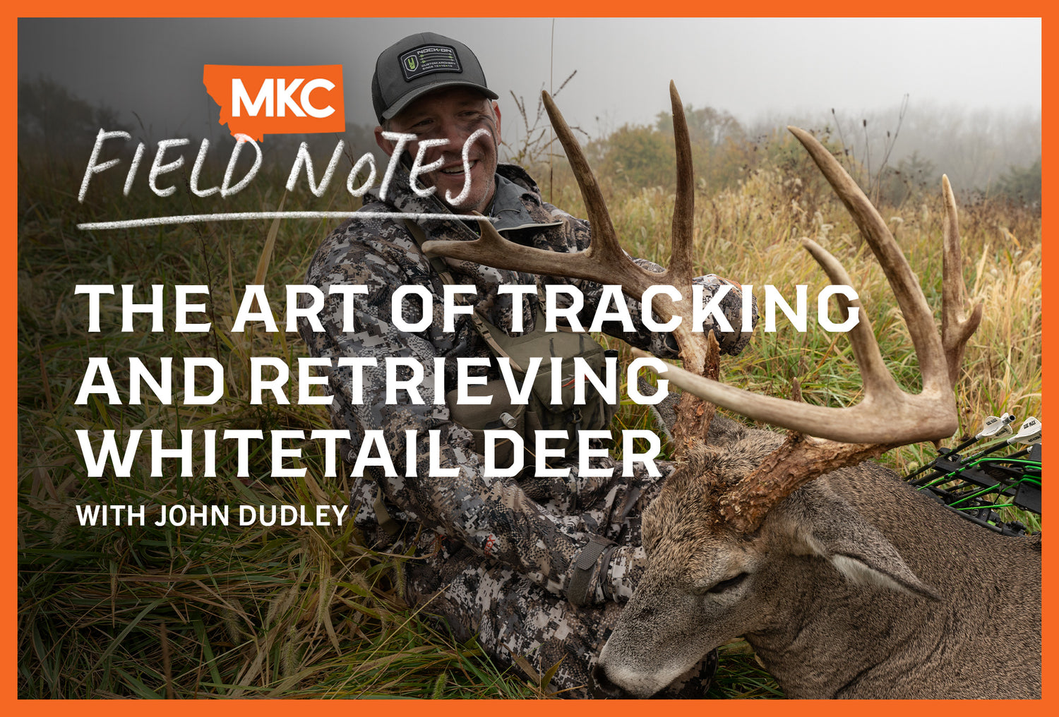 John Dudley with a deer he tracked with the overlay, “The Art of Tracking and Retrieving Whitetail Deer.”