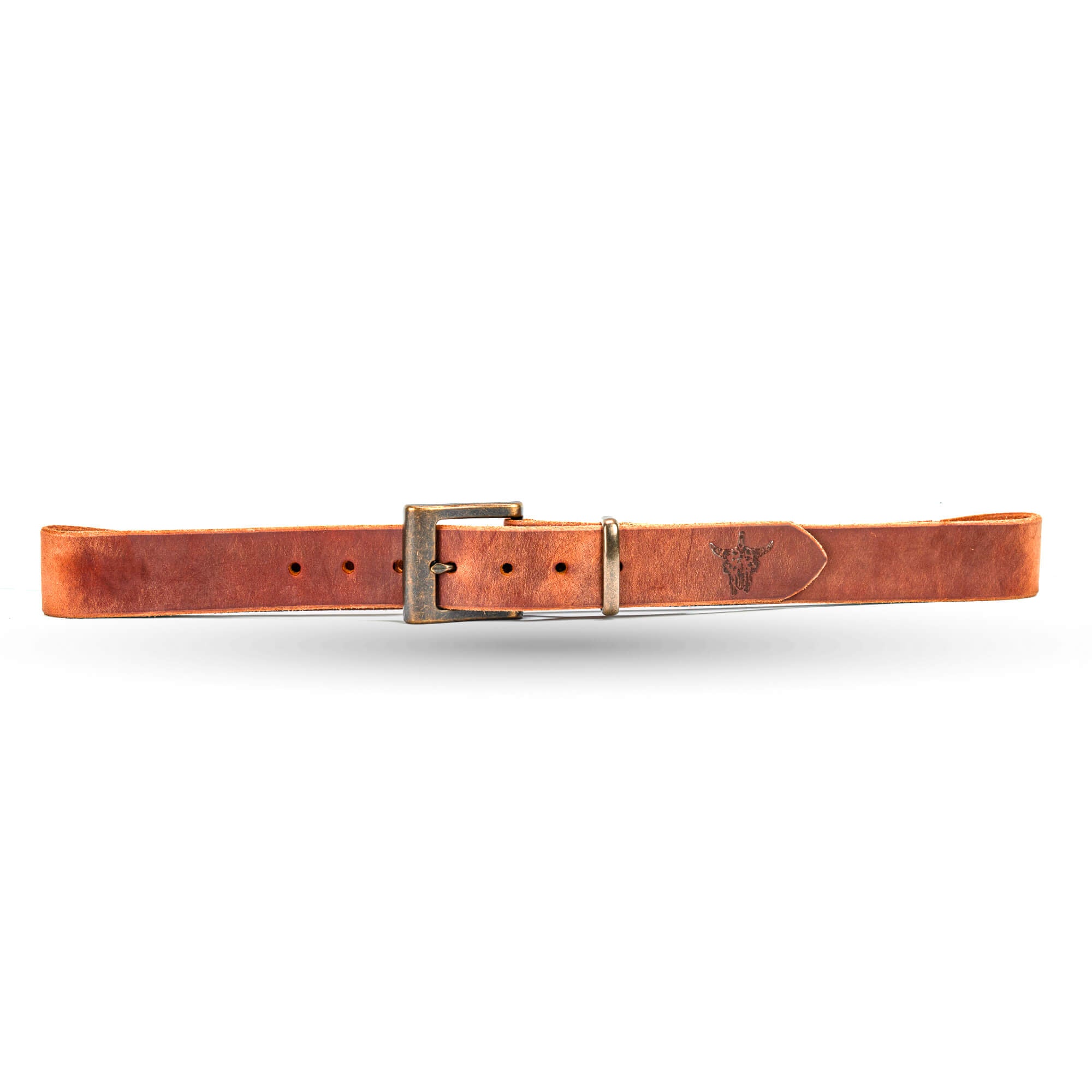 MKC LEATHER BELT - BROWN