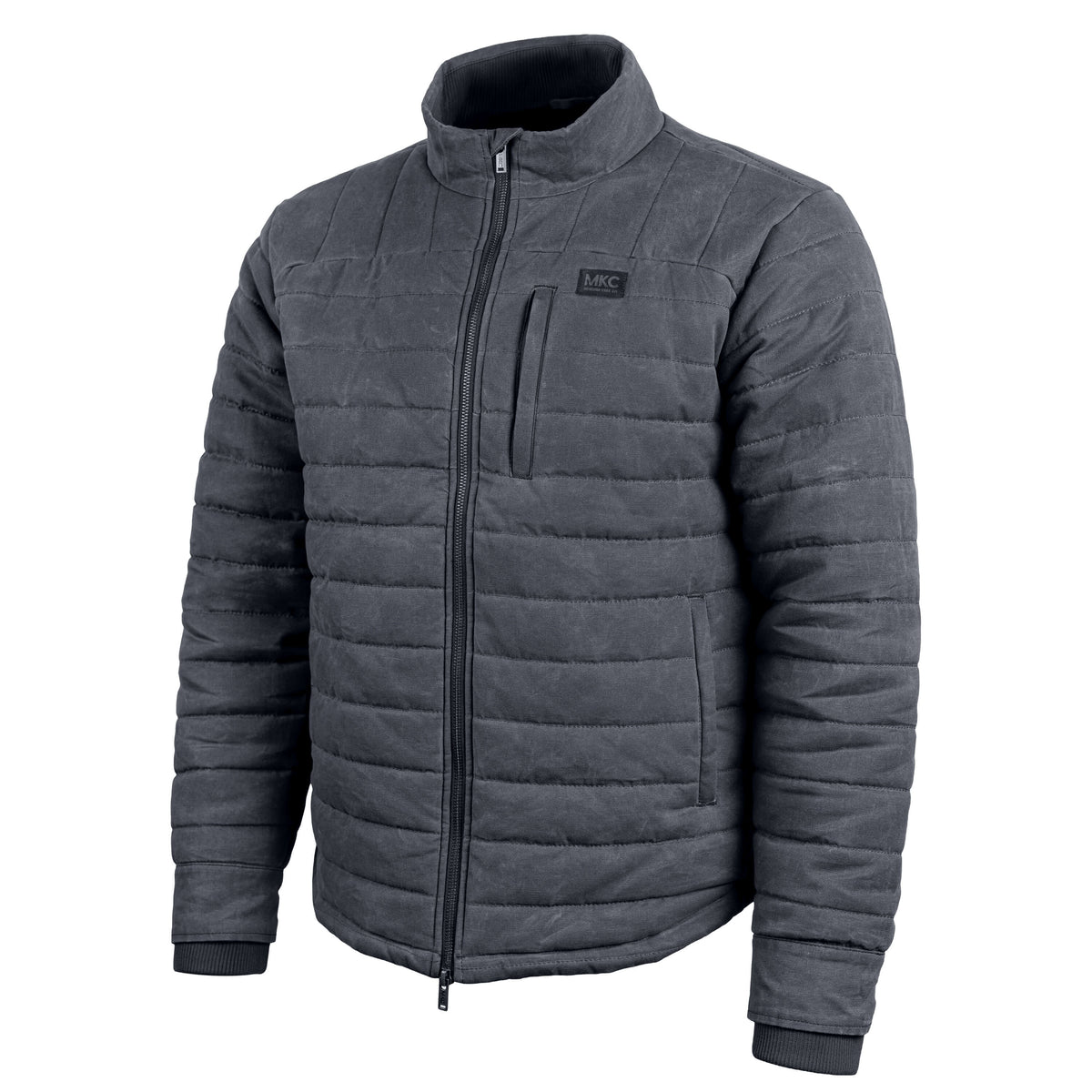 WHITEFISH WAXED CANVAS PUFFY JACKET - CHARCOAL