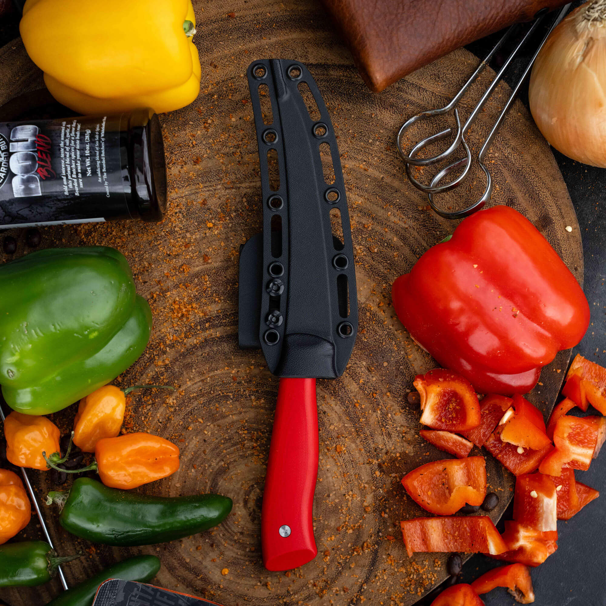 BONING BUTCHER KNIFE - PVD - RED