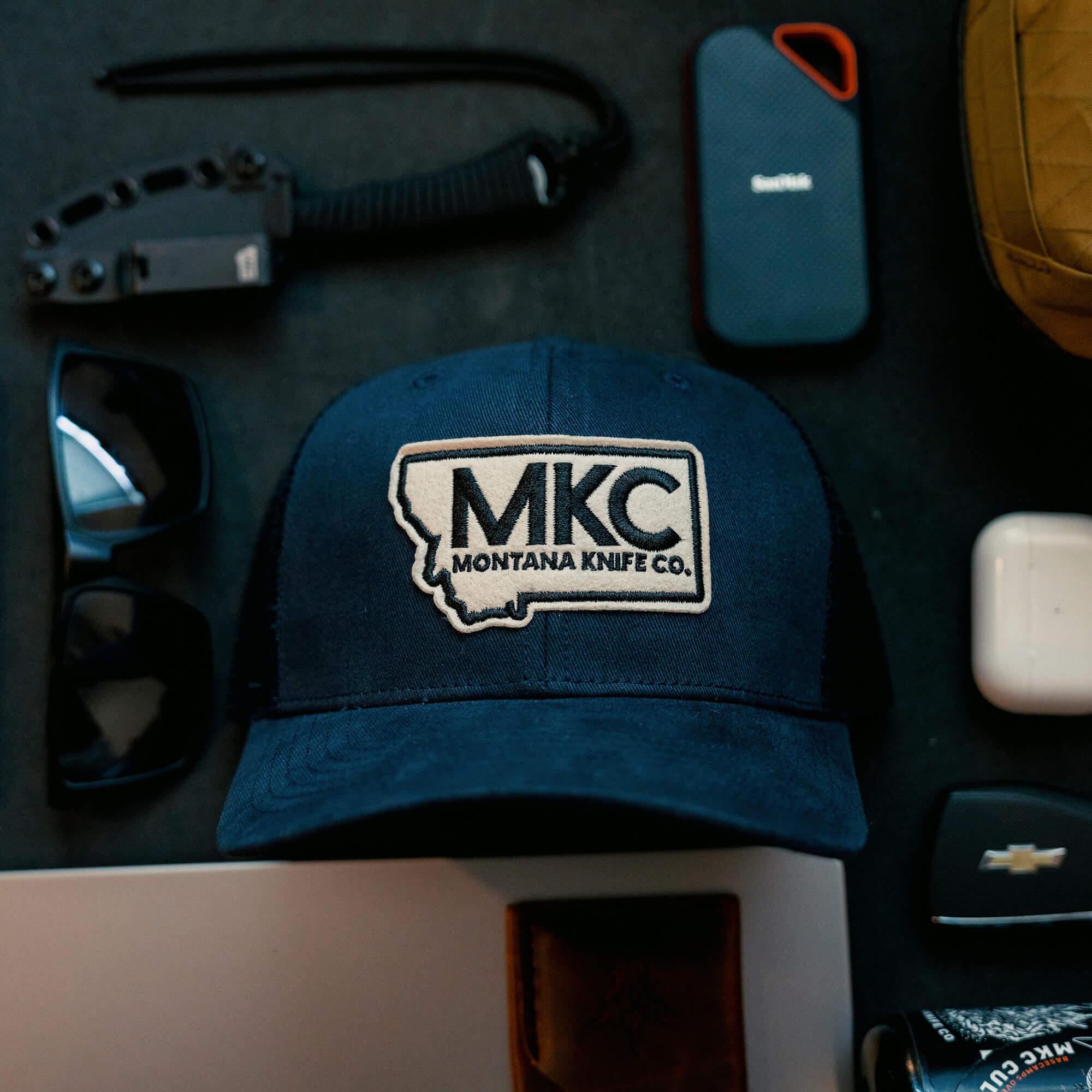 MKC EMBROIDERED FELT PATCH SNAPBACK - NAVY