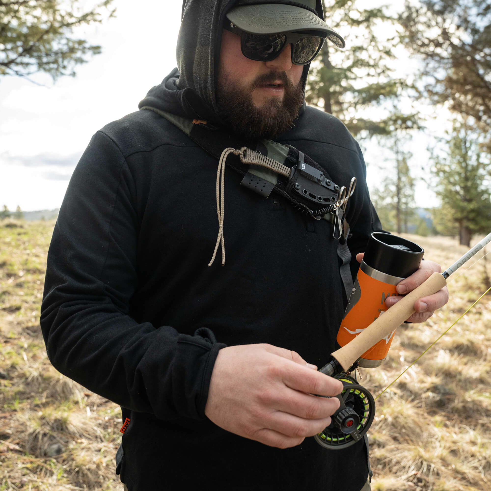 HIGHLINE HALF-ZIP HOODIE - BLACK