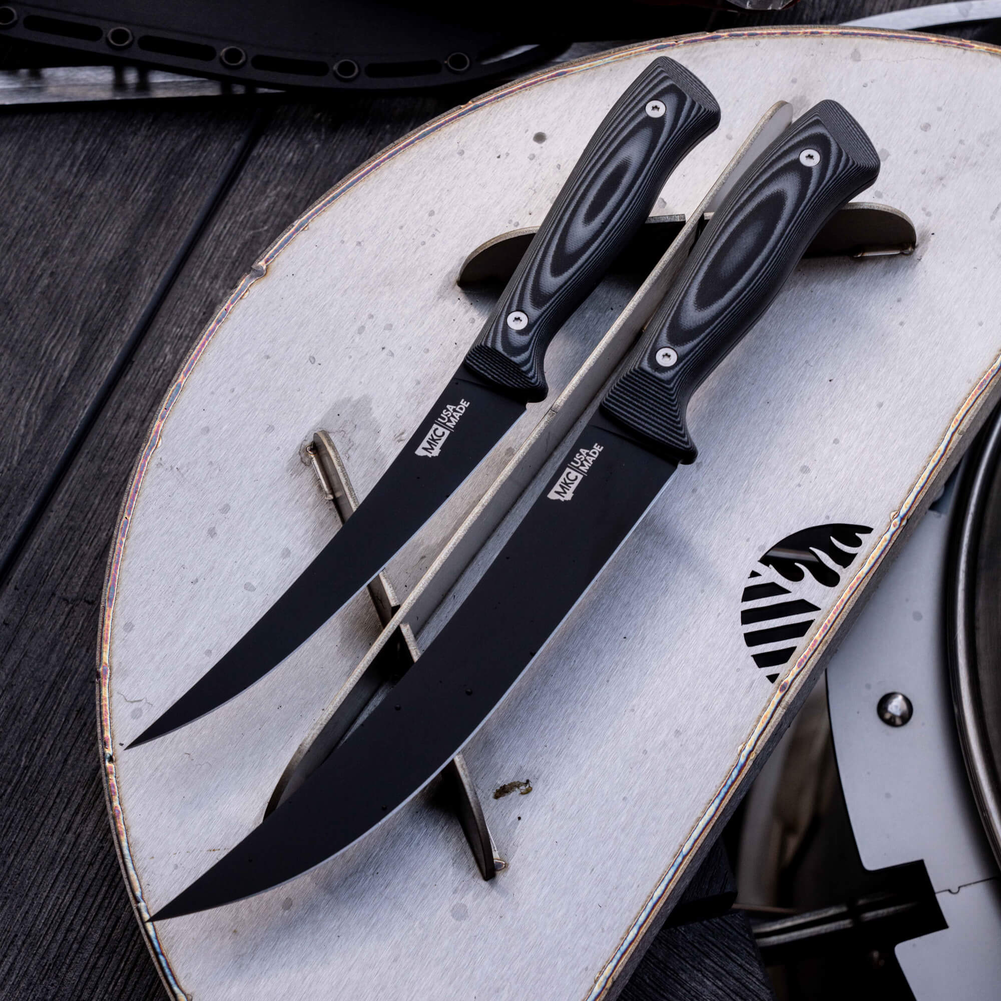 BREAKING BUTCHER KNIFE - BEARDED BUTCHERS EDITION - PVD - GREY/BLACK