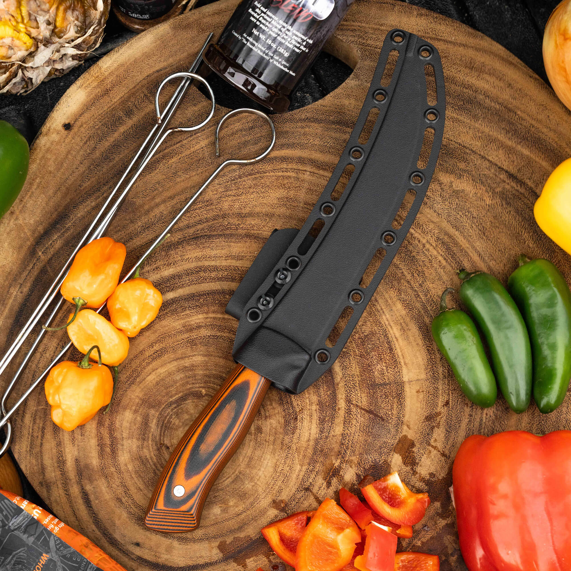 BREAKING BUTCHER KNIFE - PVD - ORANGE/BLACK