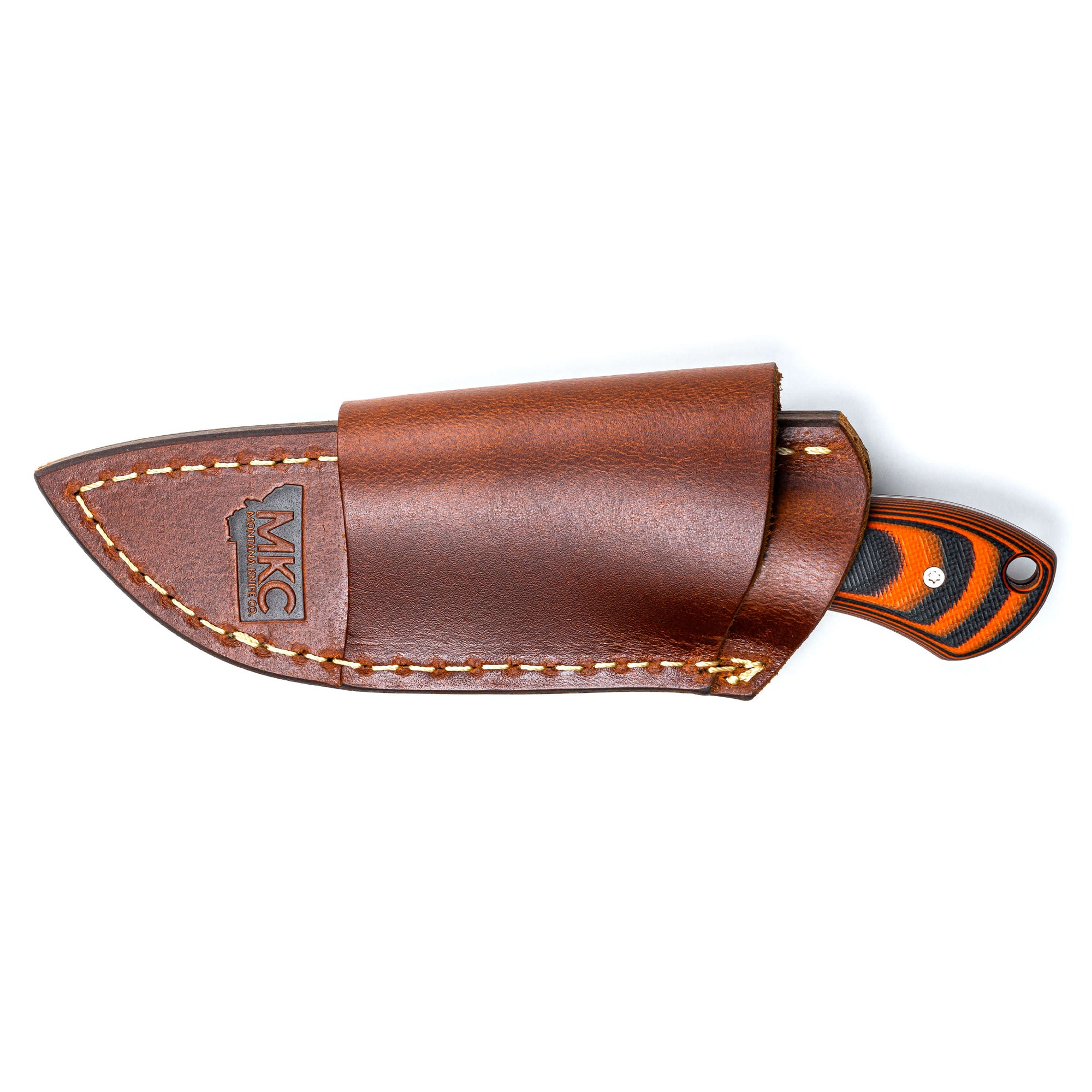 ELKHORN SKINNER LEATHER SHEATH - HORIZONTAL BELT CARRY