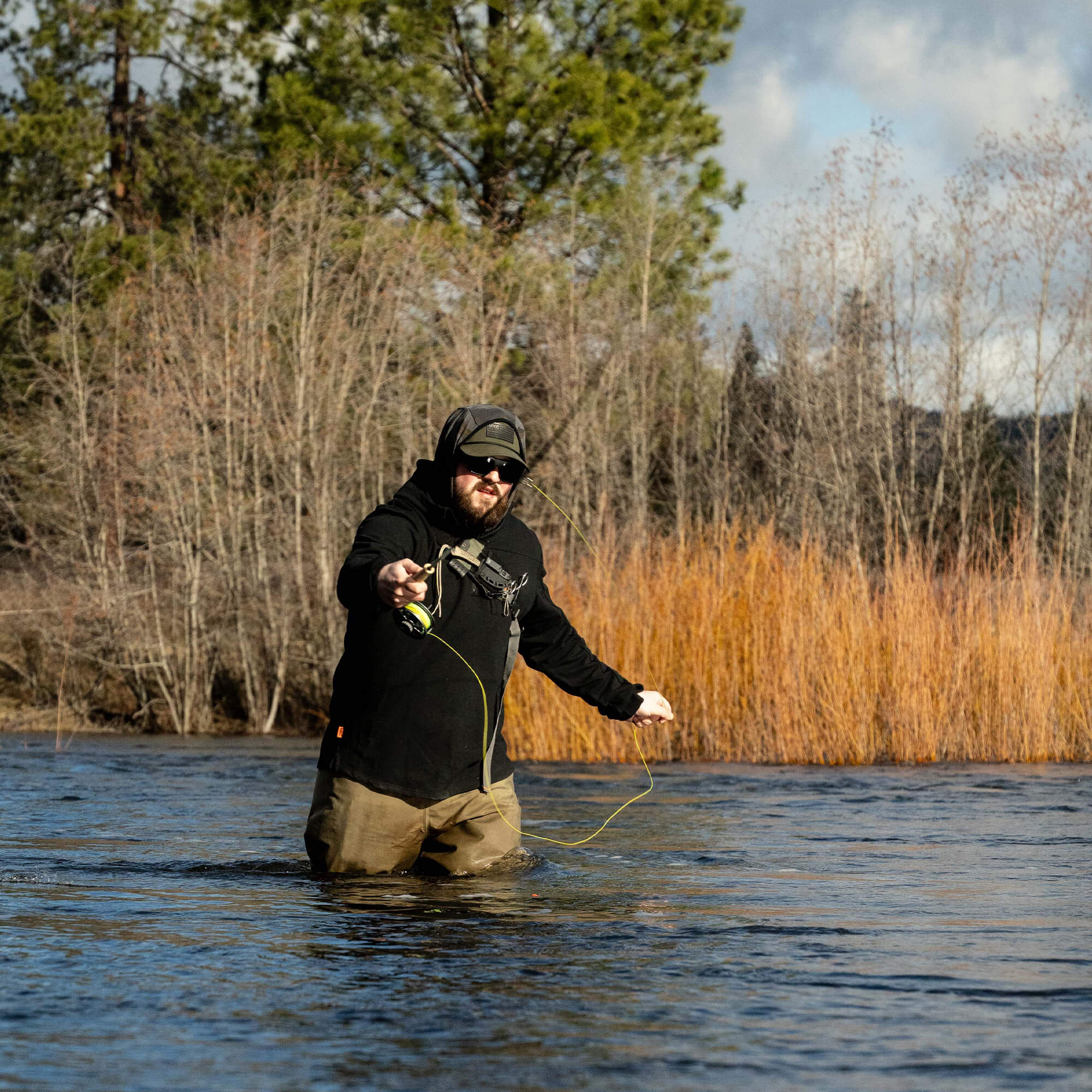HIGHLINE HALF-ZIP HOODIE - BLACK