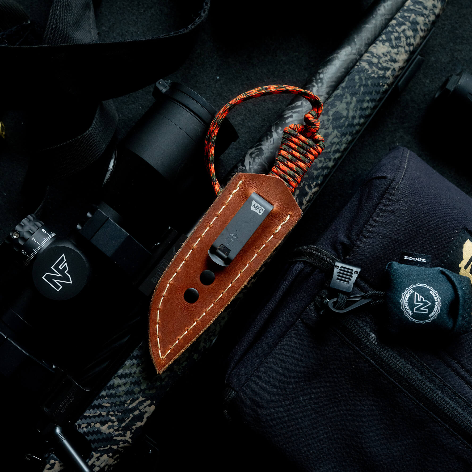 MINI STONED GOAT LEATHER SHEATH - CONCEALED POCKET CARRY