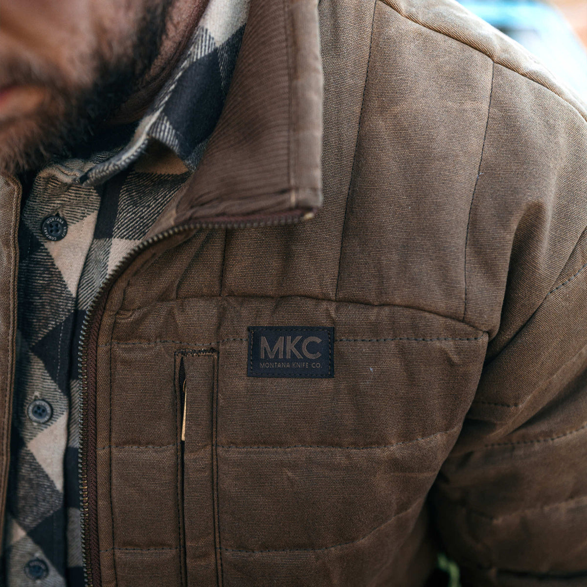 WHITEFISH WAXED CANVAS PUFFY JACKET - TAN