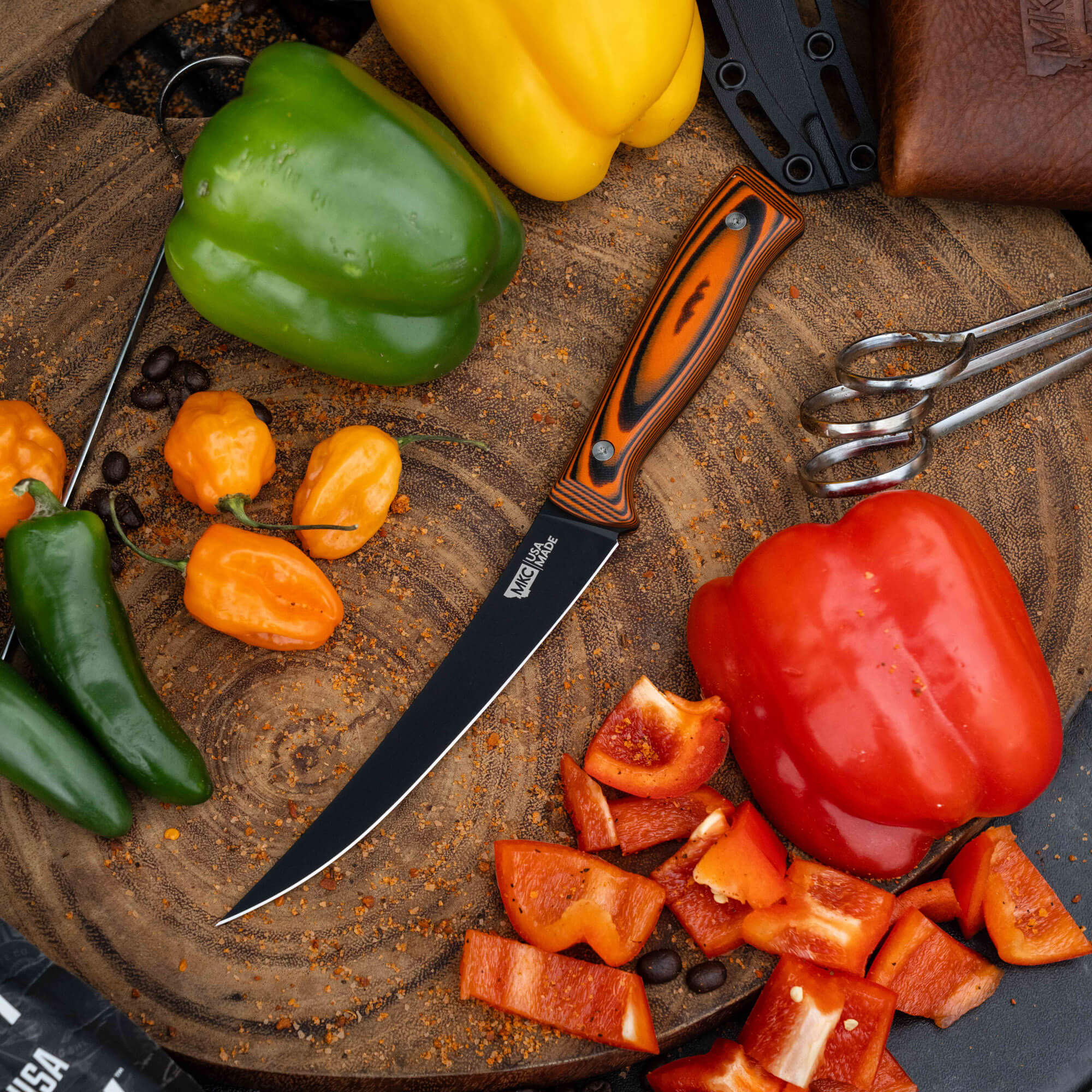 BONING BUTCHER KNIFE - PVD - ORANGE/BLACK