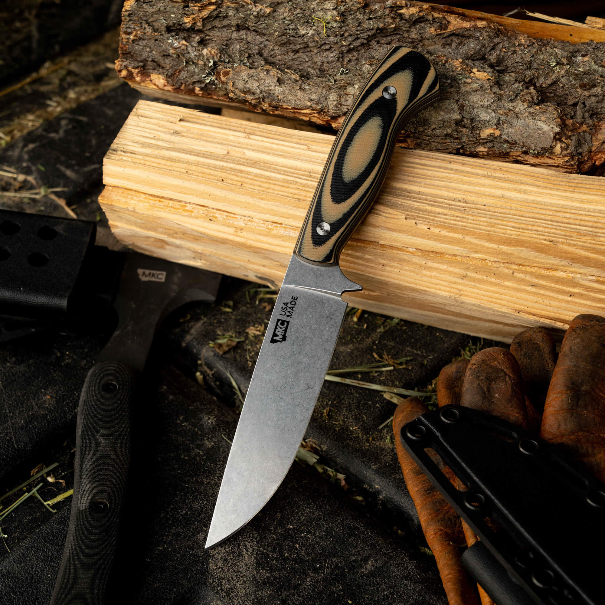 MAGNACUT SUPER CUB - DROP POINT HUNTER - TAN & BLACK