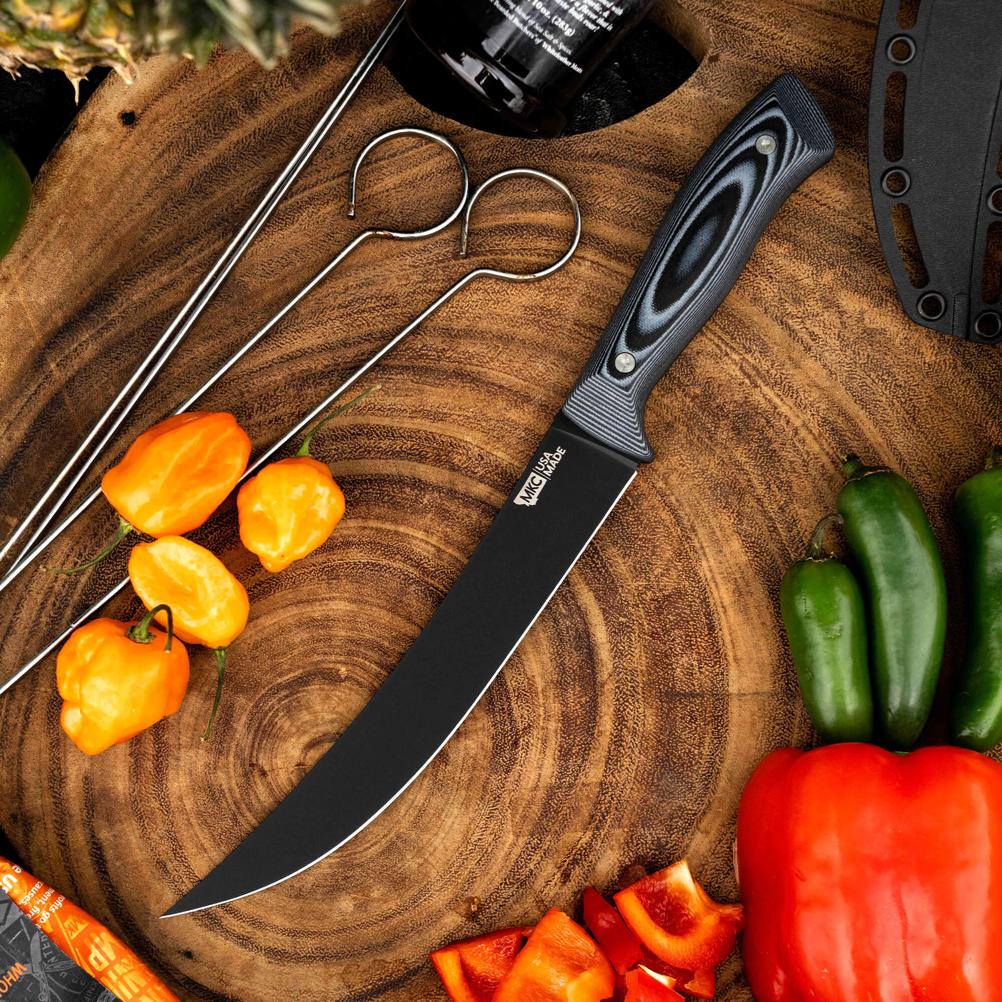 BREAKING BUTCHER KNIFE - BEARDED BUTCHERS EDITION - PVD - GREY/BLACK