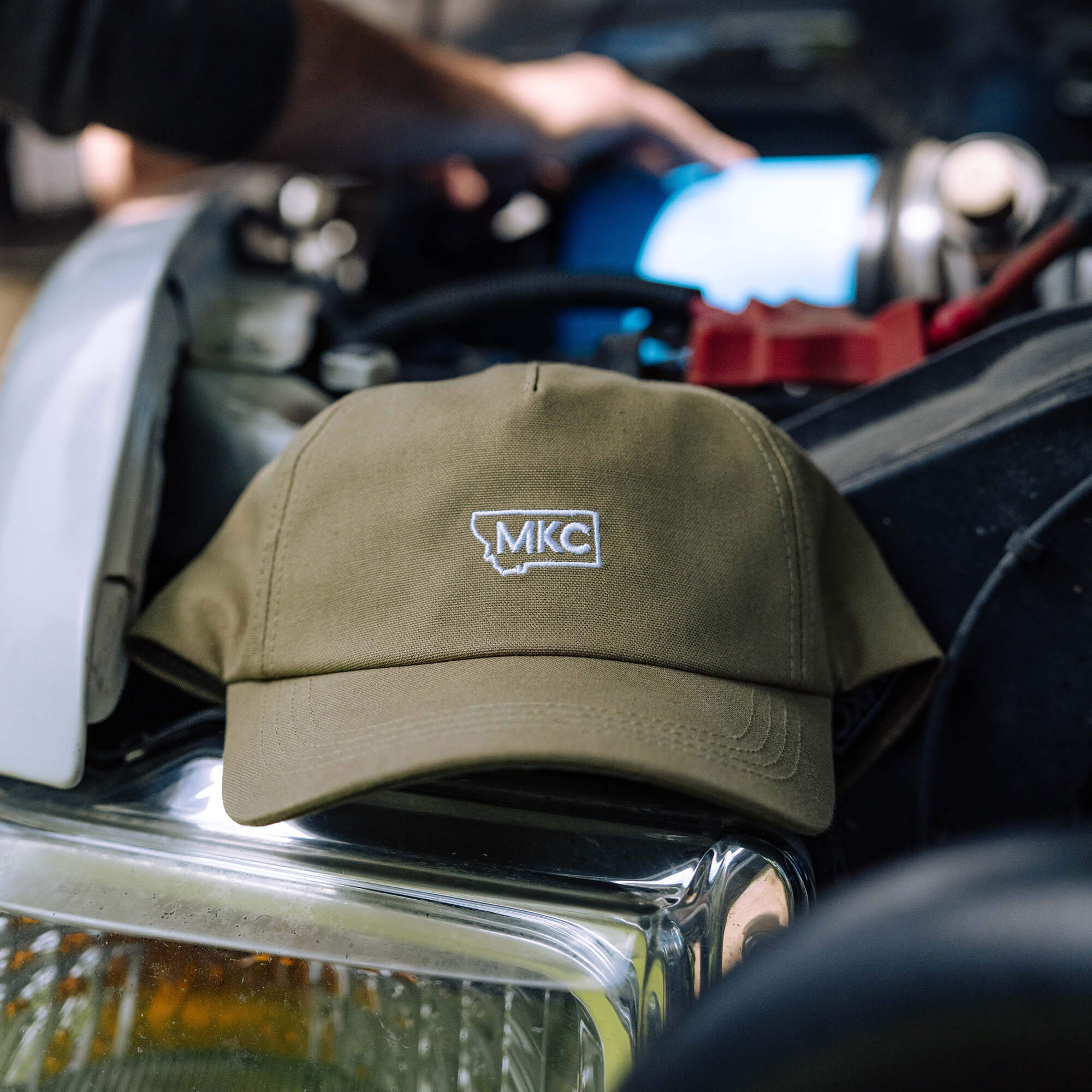 MKC CANVAS DAD HAT - OLIVE