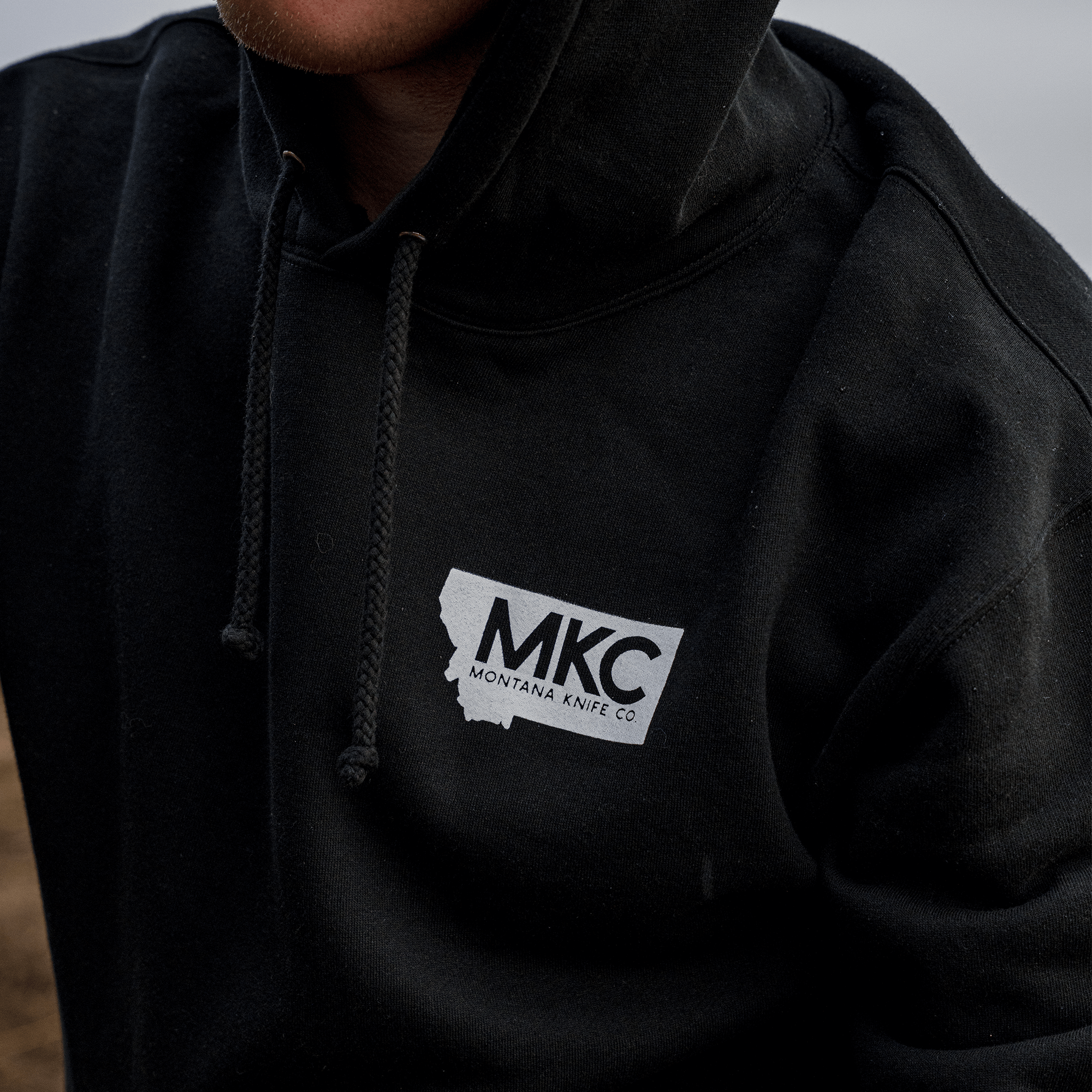 MKC BISON SKULL HOODIE - BLACK