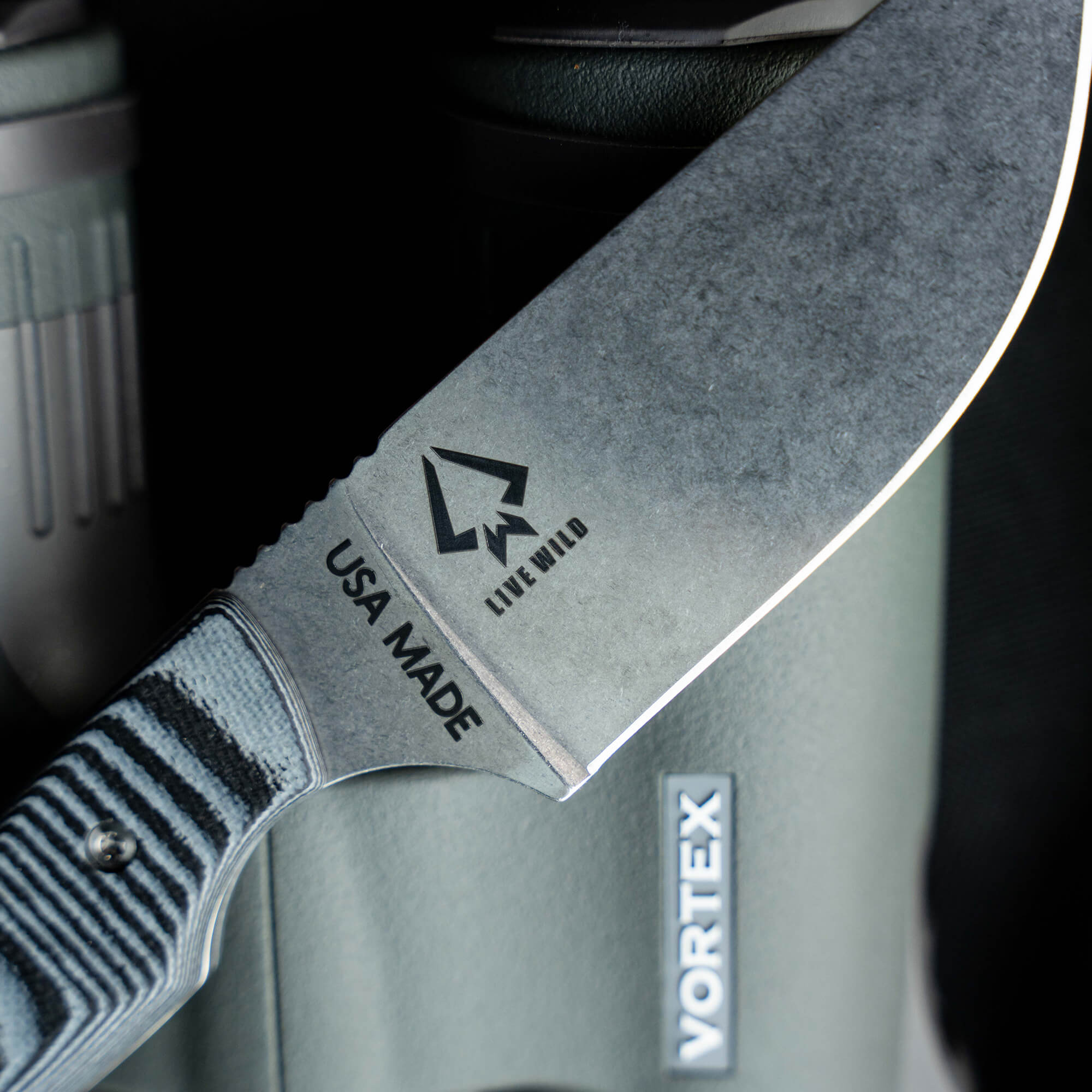 USA-made MKC Elk Knife featuring a sleek blade design, ideal for outdoor enthusiasts and hunters.