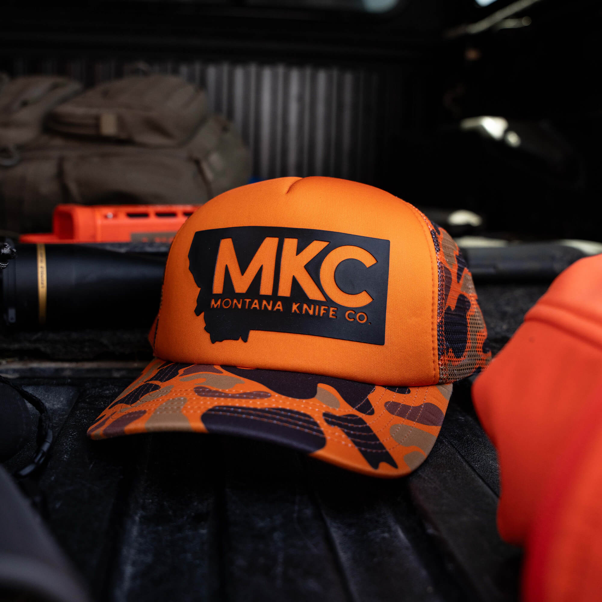 MKC BIG STATE LOGO - ORANGE FOAM HUNTER HAT