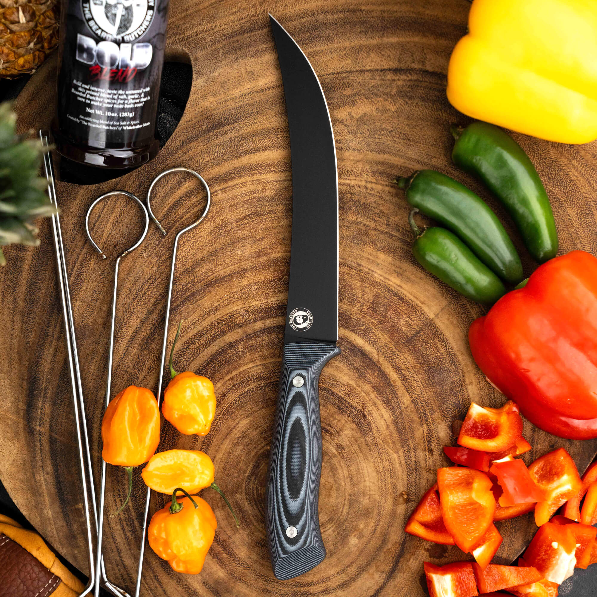 BREAKING BUTCHER KNIFE - BEARDED BUTCHERS EDITION - PVD - GREY/BLACK