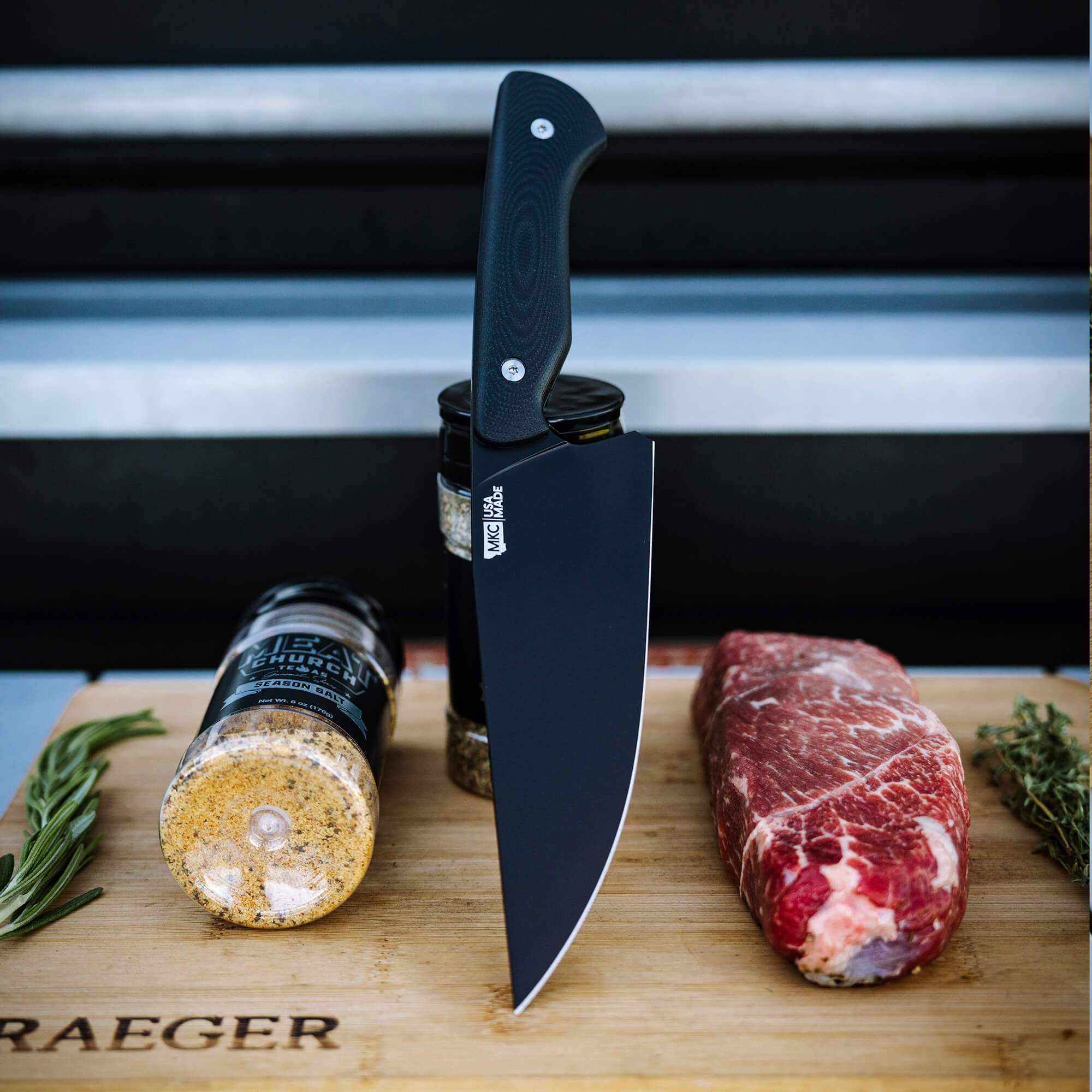 MEAT CHURCH CHEF KNIFE - BLACK