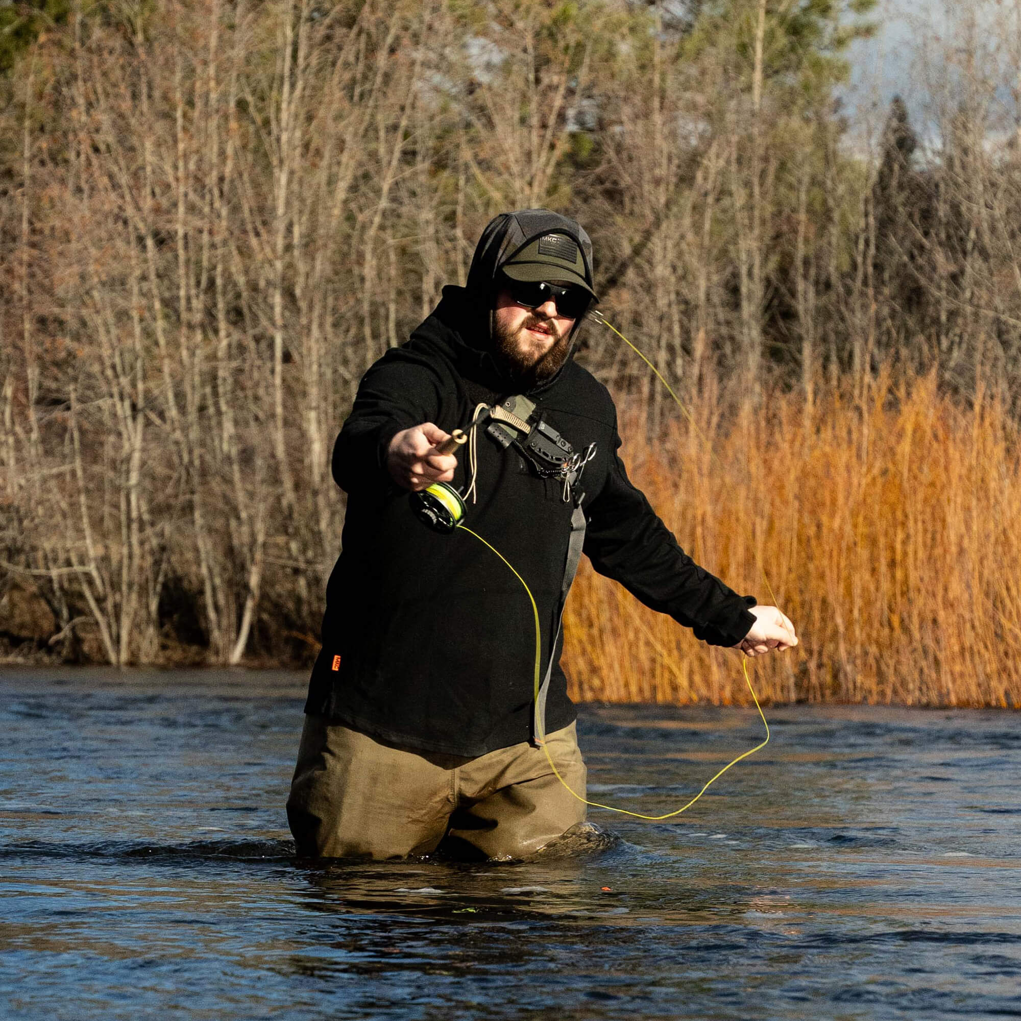 HIGHLINE HALF-ZIP HOODIE - BLACK