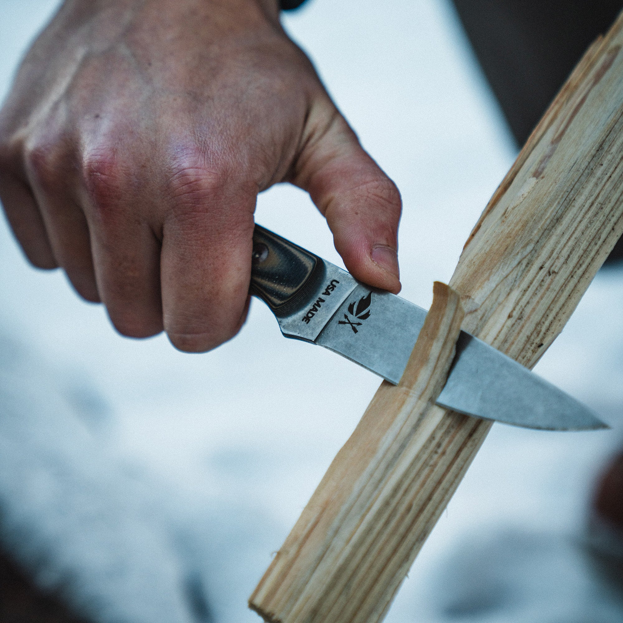 FIELDCRAFT SURVIVAL KNIFE - TAN & BLACK