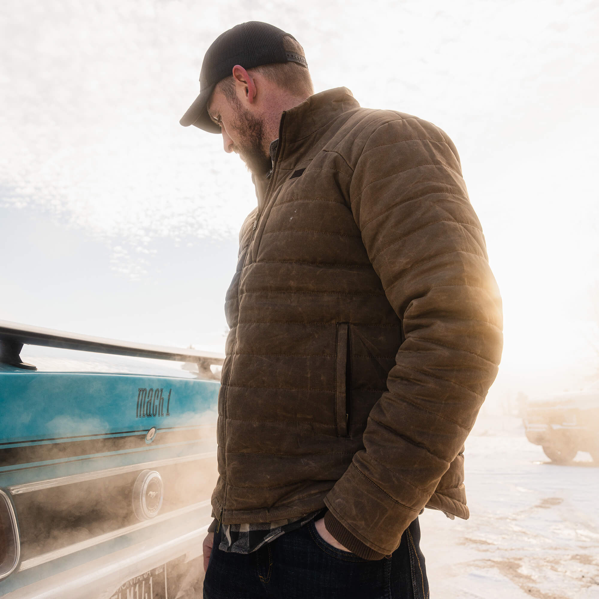 WHITEFISH WAXED CANVAS PUFFY JACKET