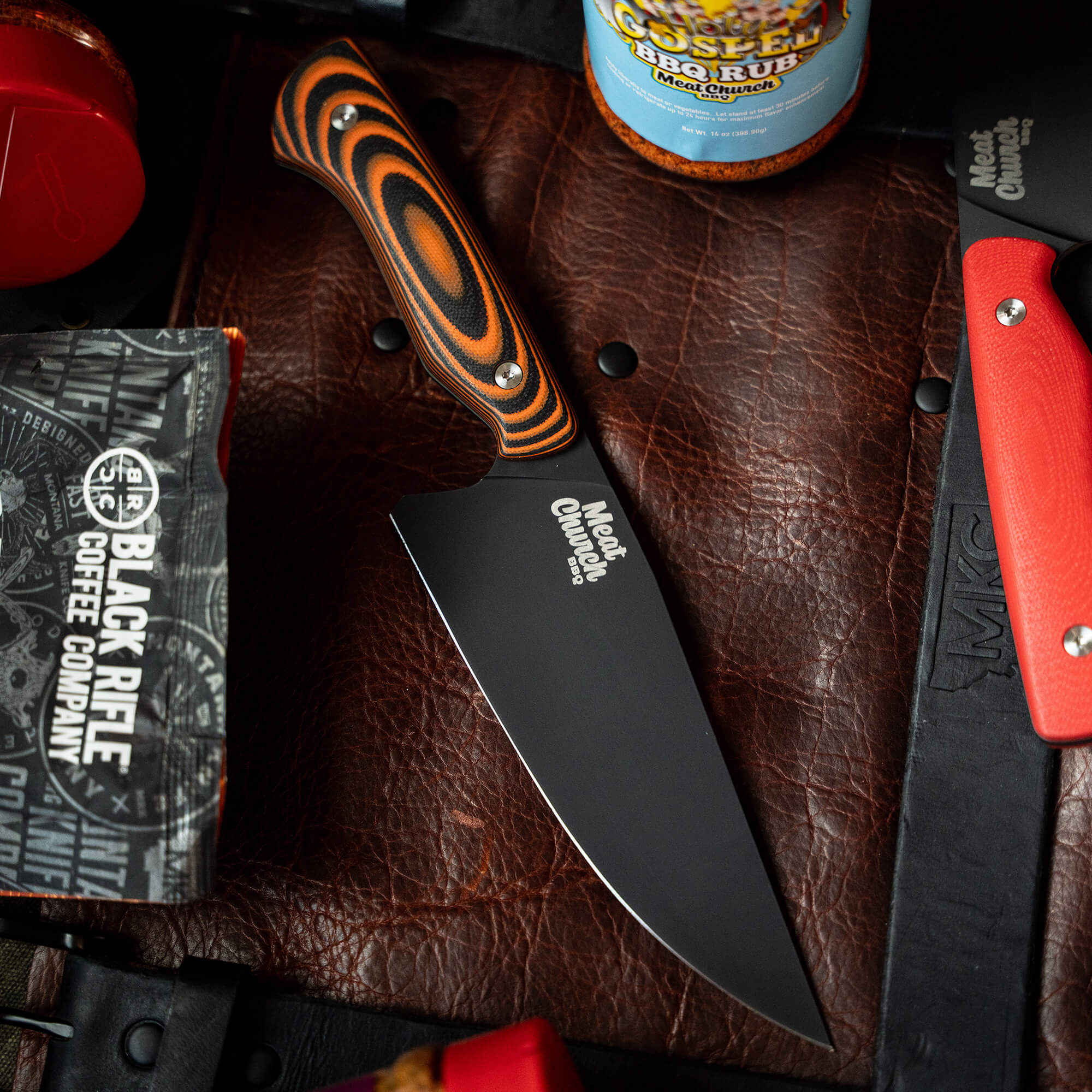 MEAT CHURCH CHEF KNIFE - ORANGE & BLACK