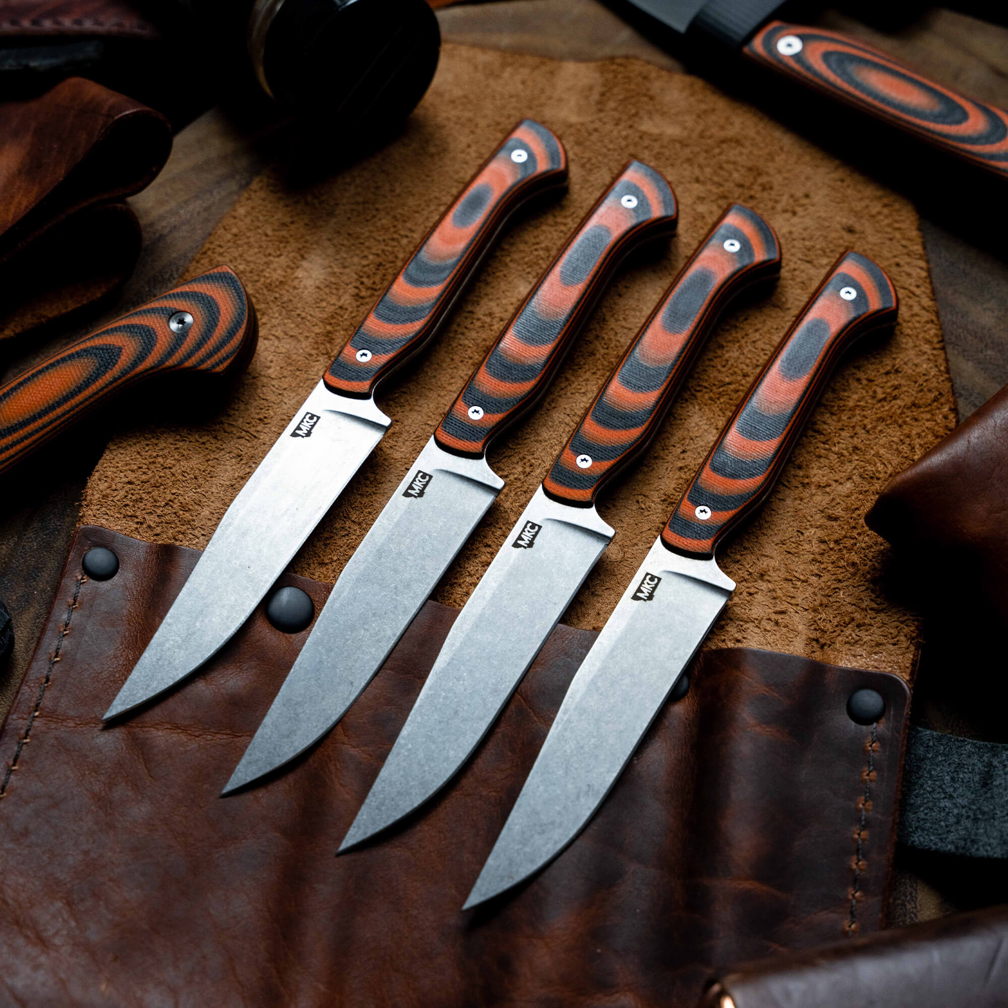 MKC STEAK KNIVES (SET OF 4) - ORANGE/BLACK