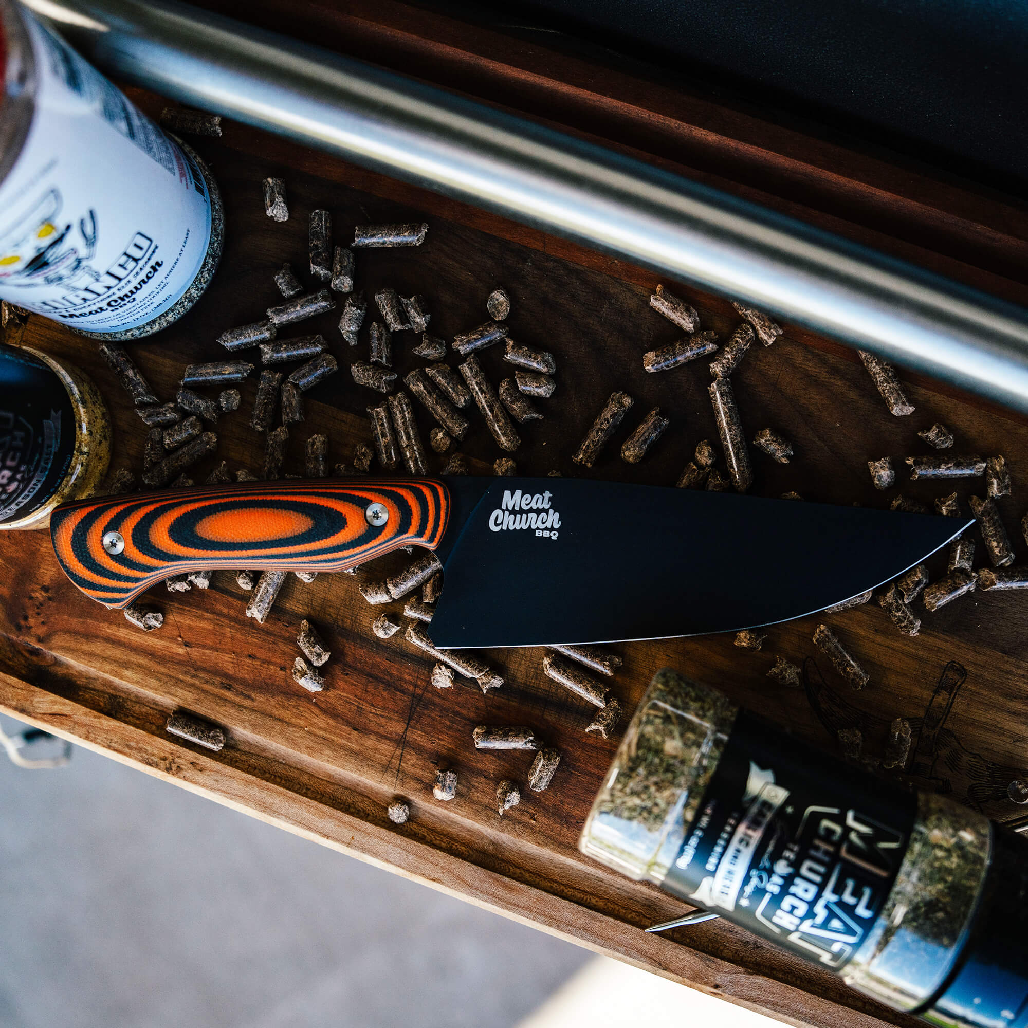 MEAT CHURCH CHEF KNIFE - ORANGE & BLACK