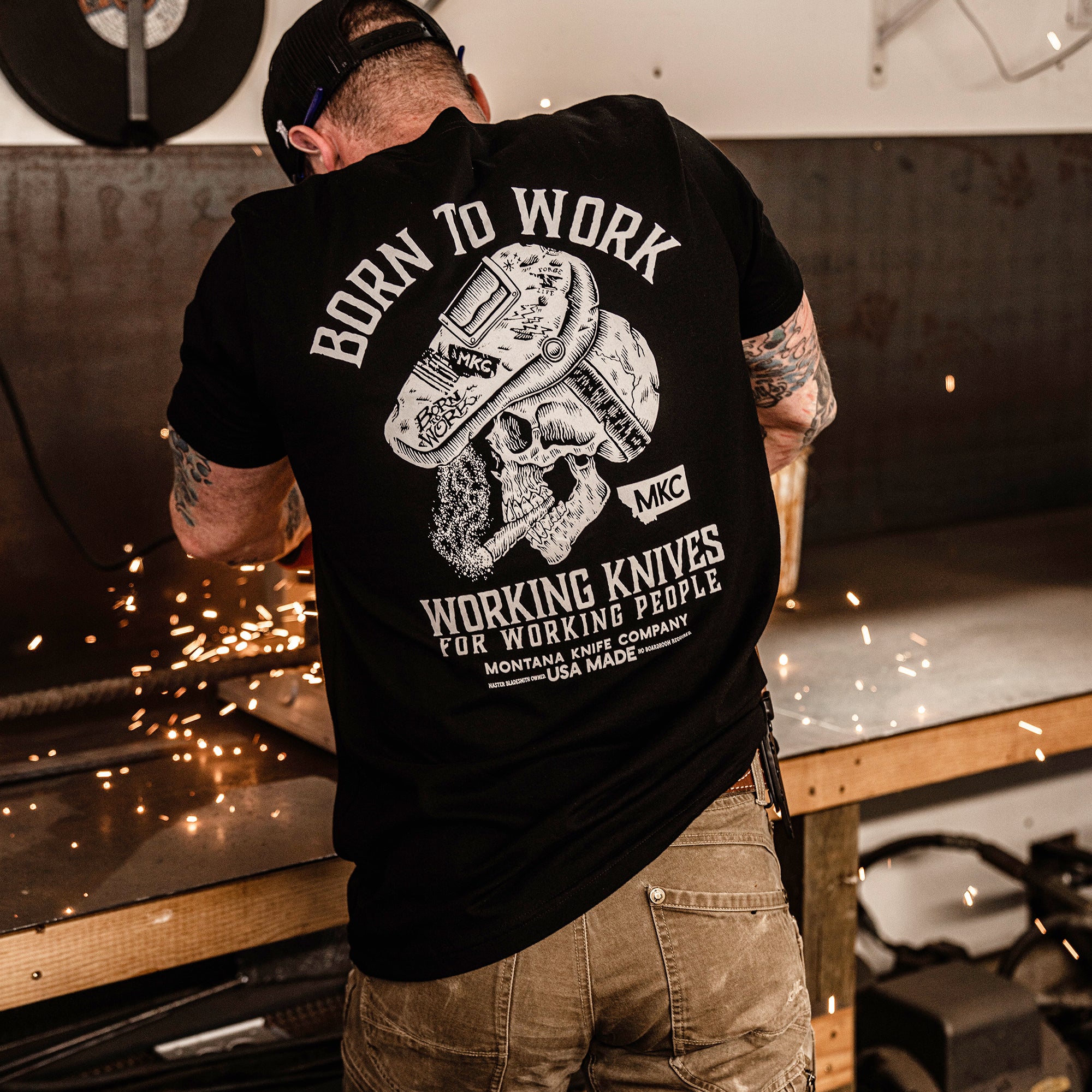 MKC BORN TO WORK TEE